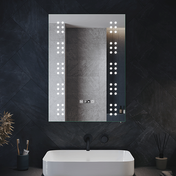 ELEGANT Bathroom LED Mirror with Shaver Socket Anti Fog