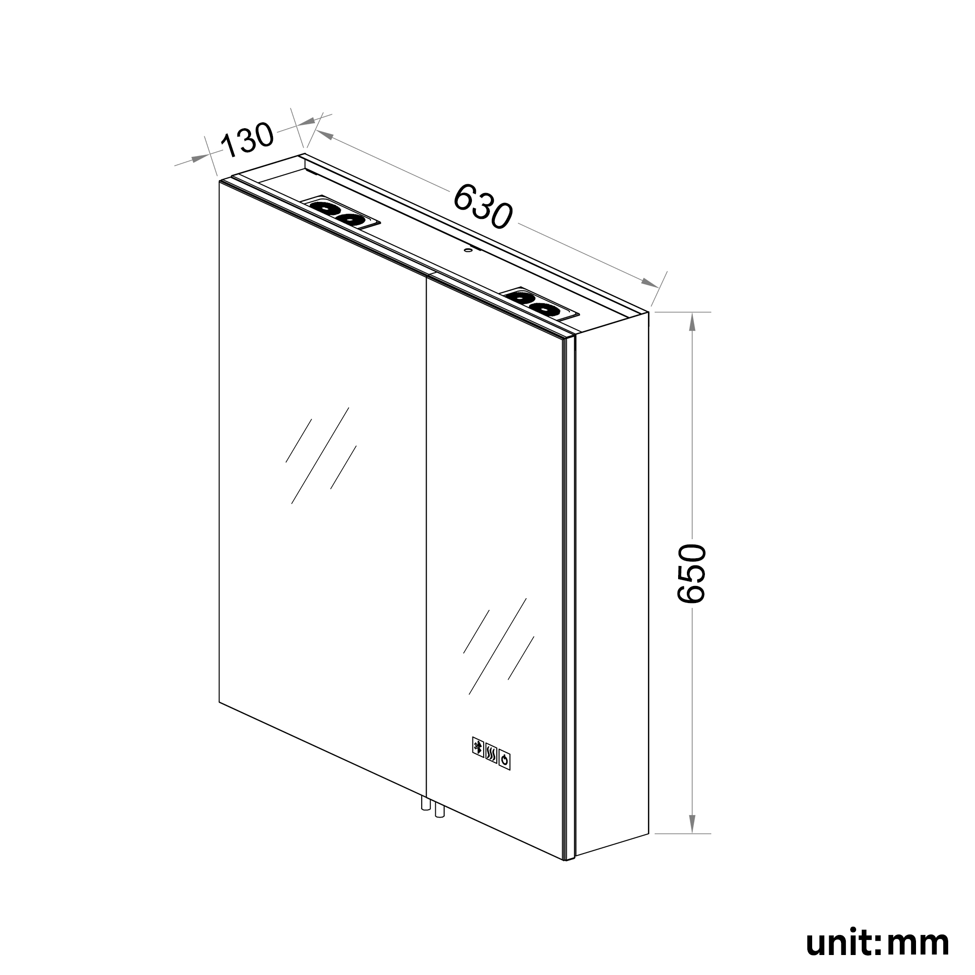 Elegant LED Bathroom Mirror Cabinet