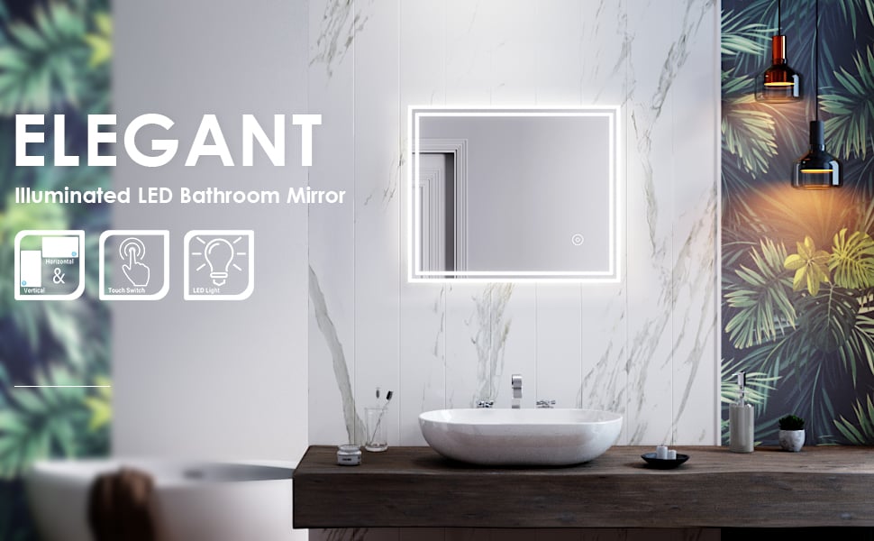 Illuminated LED Bathroom Mirror by Suite Mirror