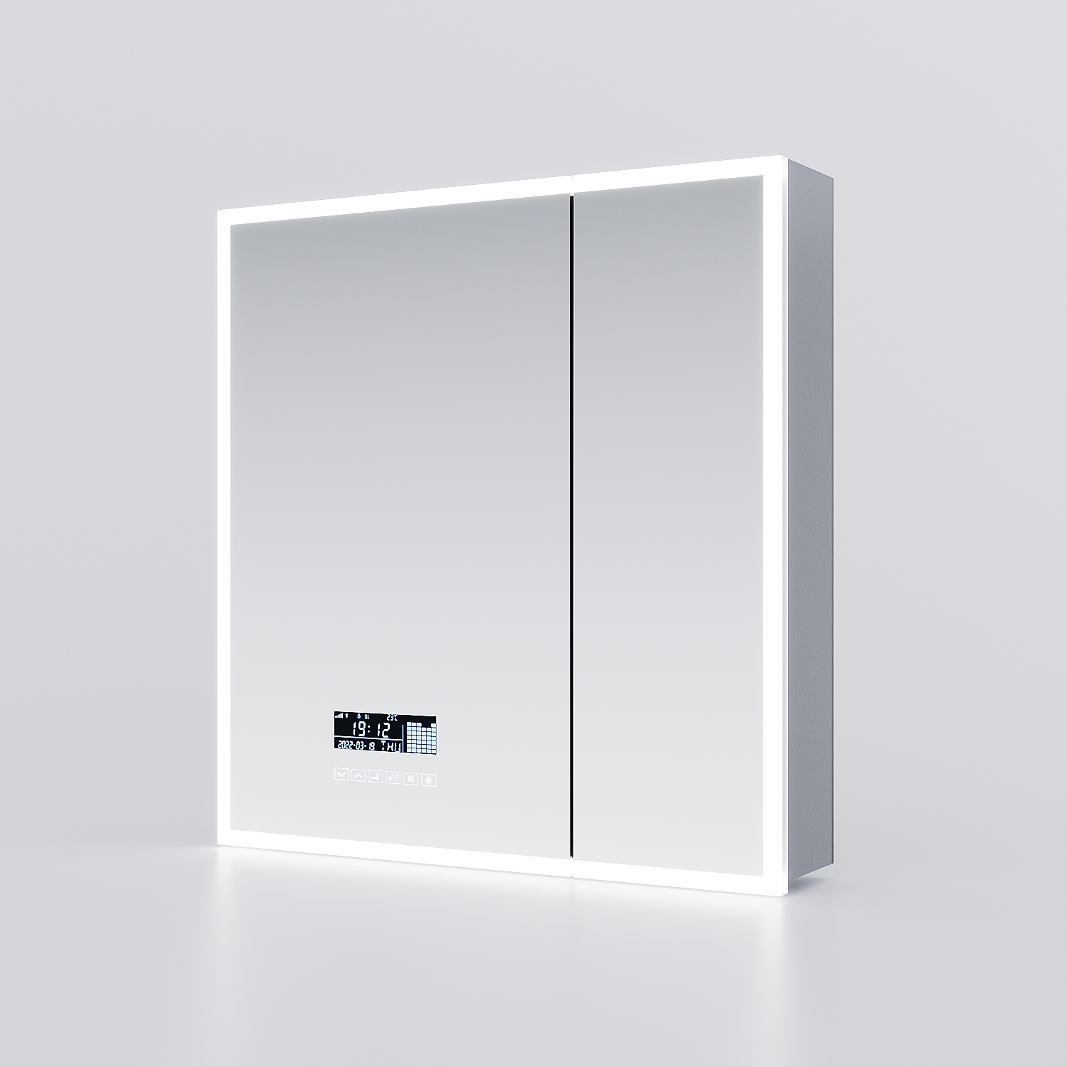 ELEGANT Bathroom LED Mirror Cabinet With Shaver Socket And Bluetooth 
