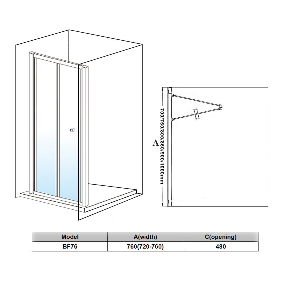 ELEGANT 760mm Bi-Fold Shower Door Reversible Folding Glass Inner Opening Design Shower Enclosure Cubicles Door Matt Black Frame -Home Sale Shop AAHKMJXYDAFdJAOAIMEbOAchQ6yL3 M6a4hHESHv29gnVgYglHOyVwEMS5ui9Vu4fEJHwCzrwrBtSh4ITTpUa6fIMDeh910JMLS1Qh 1yKMThQ==