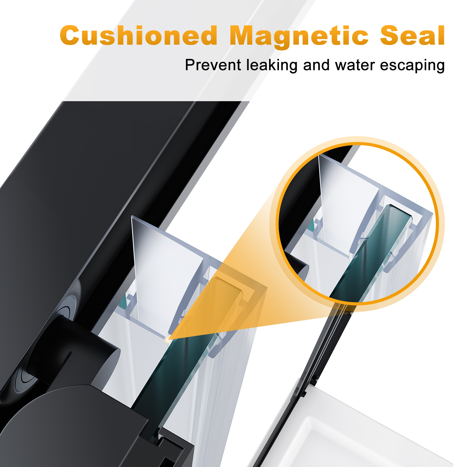 ELEGANT 1000mm Sliding Shower Enclosure Black Frame Shower Door 6mm Tempered Glass -Bathroom Supplies Store AAHKMJXYDAFdJAOAIMEbOAchQ6yL3