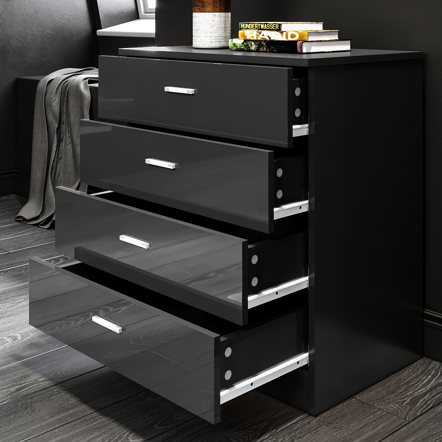 Wardrobe Set Metal Drawer Glides & Handles