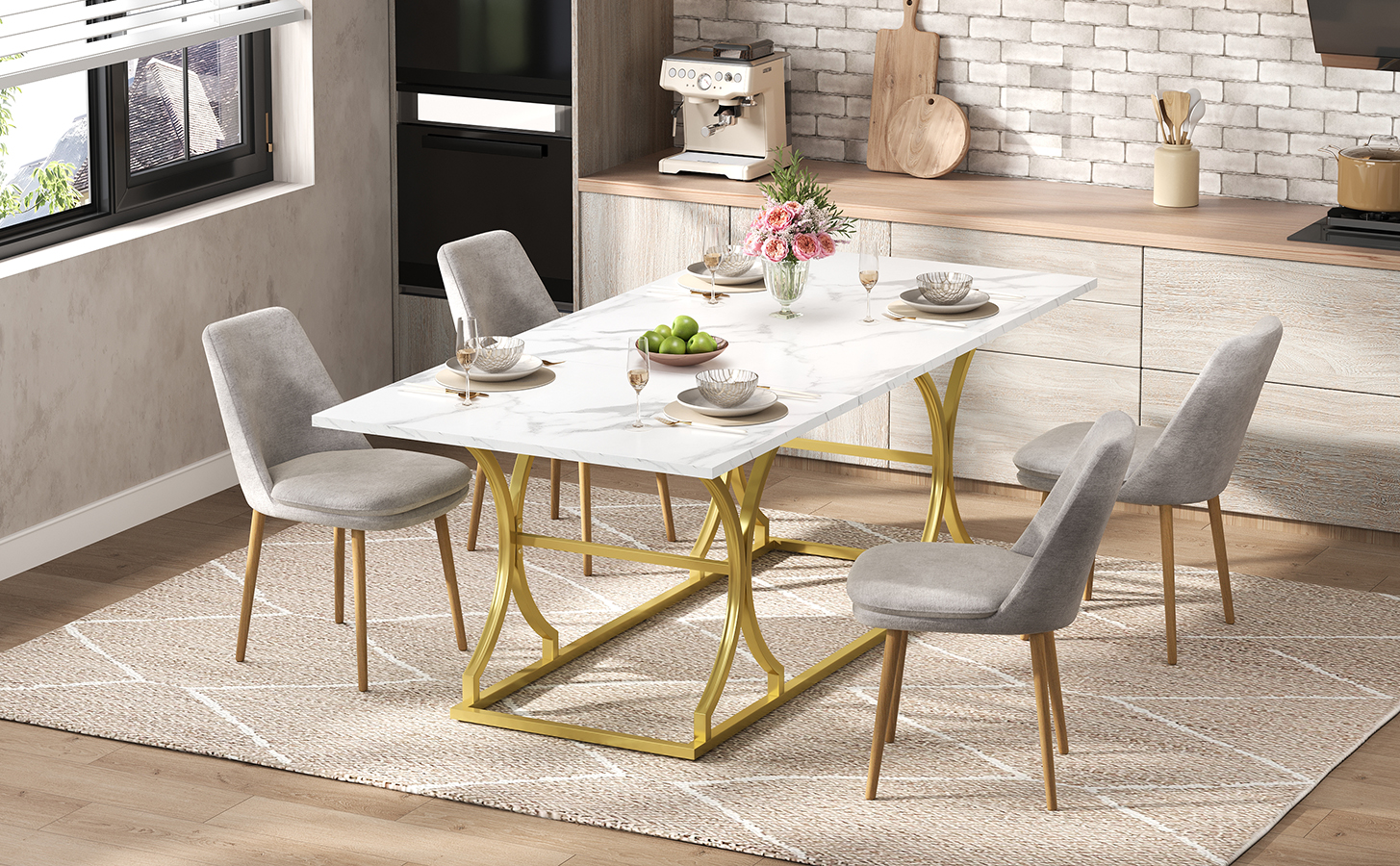Table à manger 200cm marbre