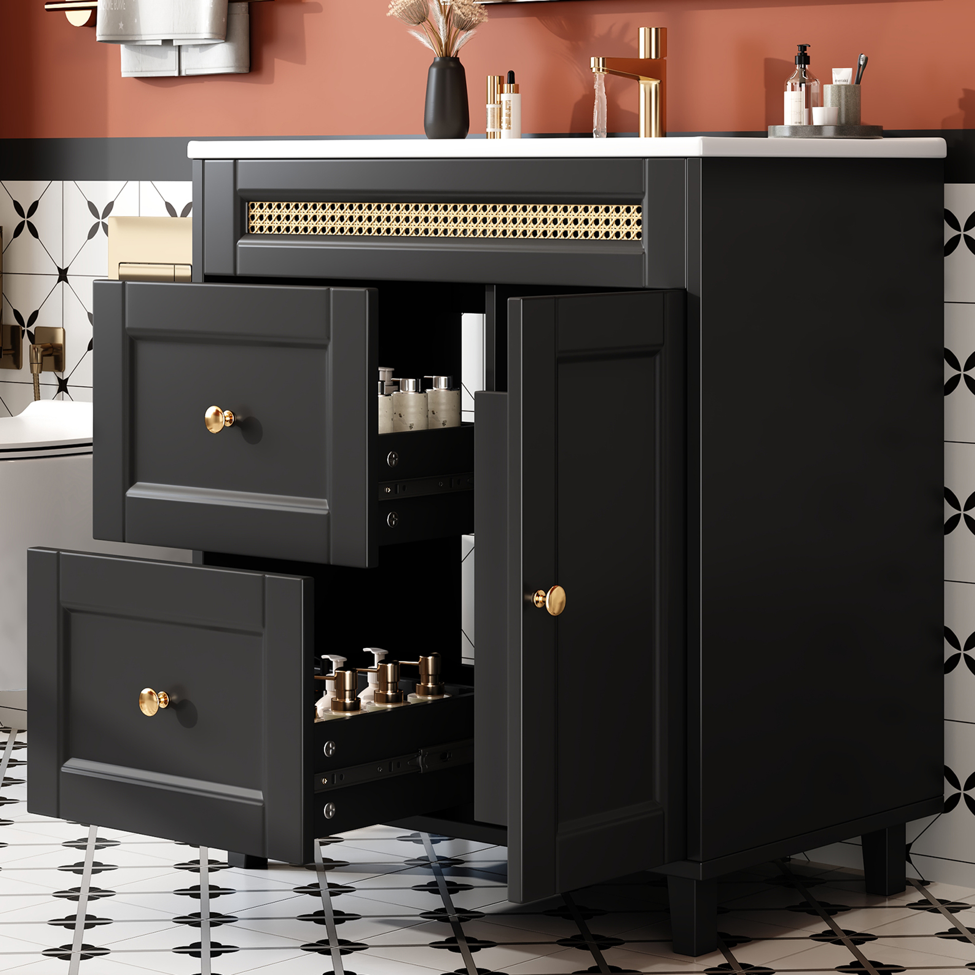 Meuble vasque LINHOO noir