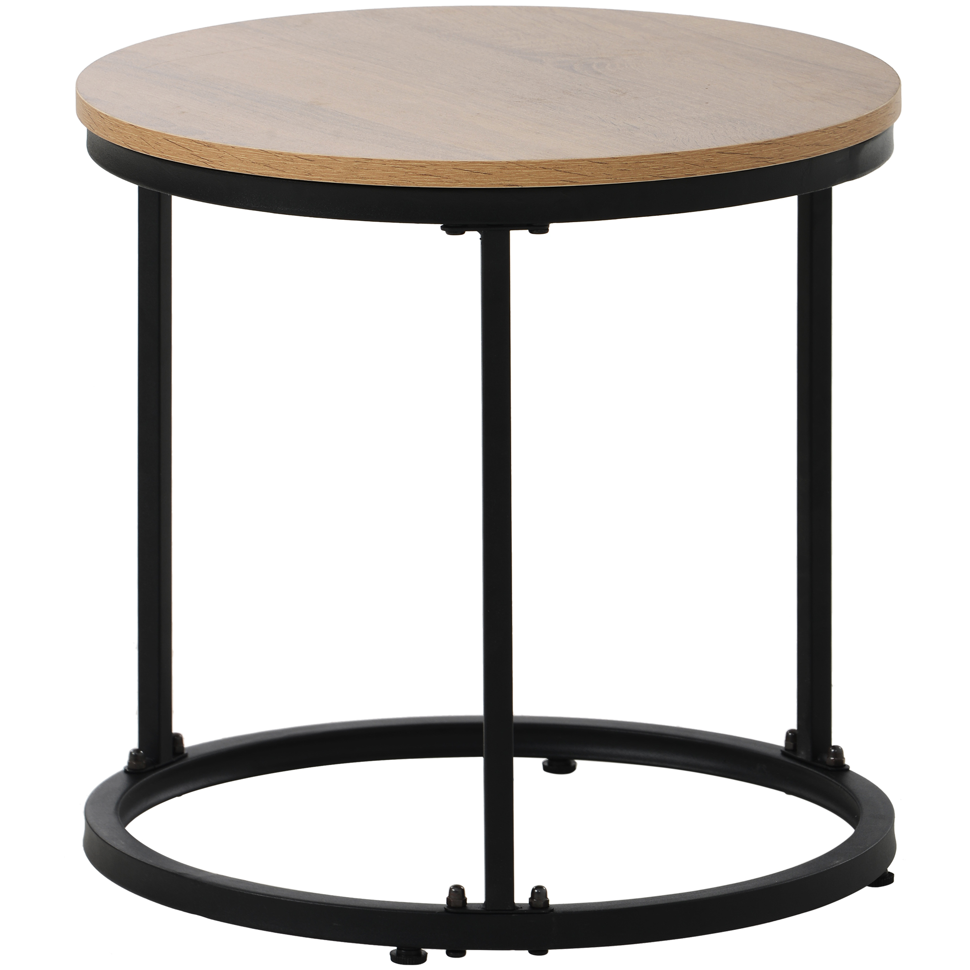 Tables basses LINHOO motif marbre et bois chêne