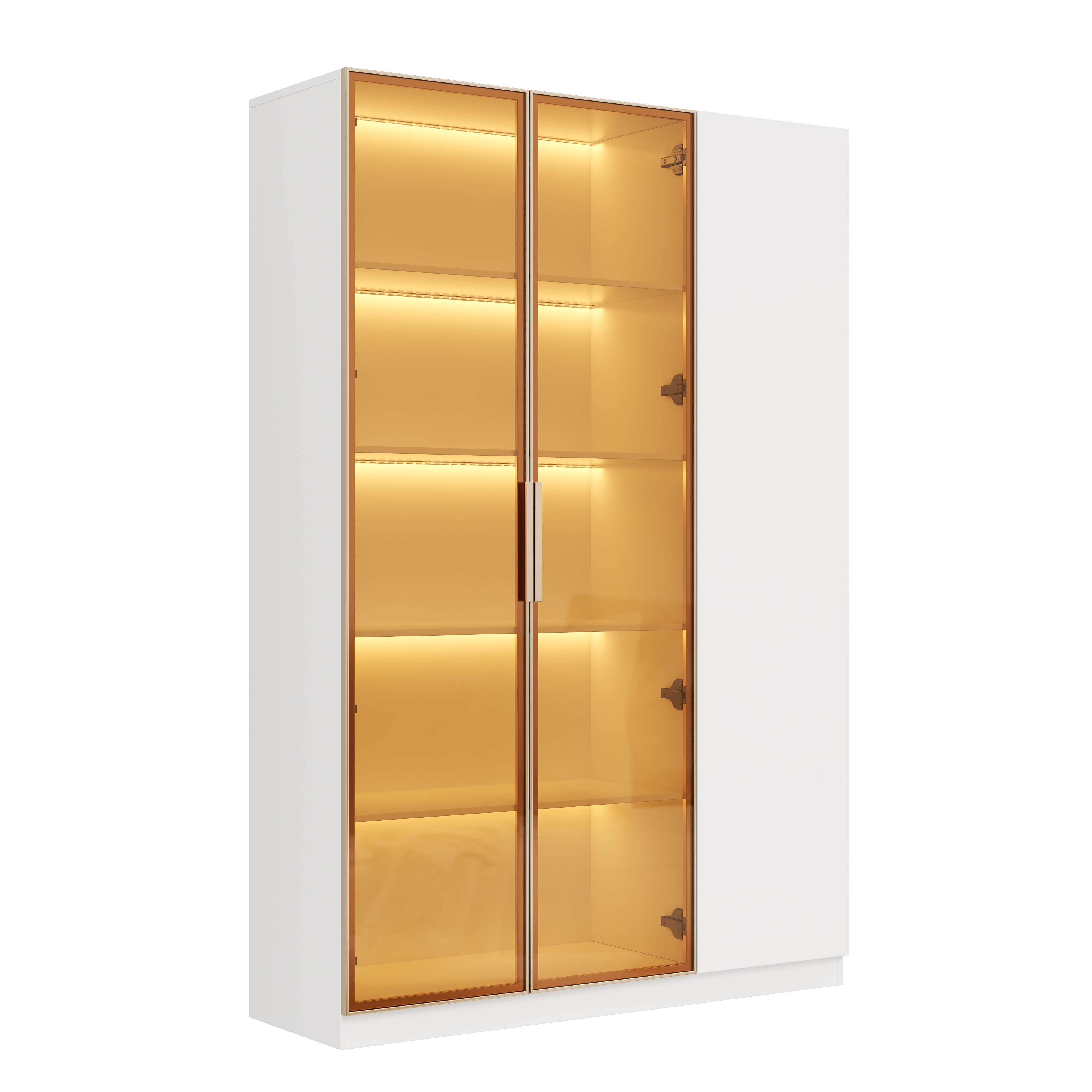 Détail LED et portes en verre