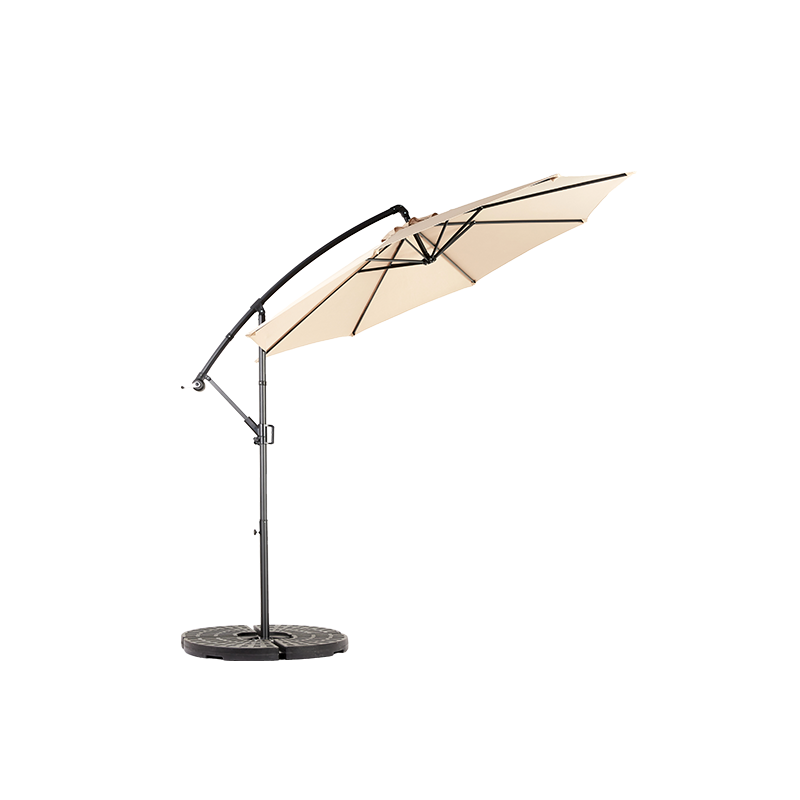 Détail inclinaison et manivelle parasol cantilever