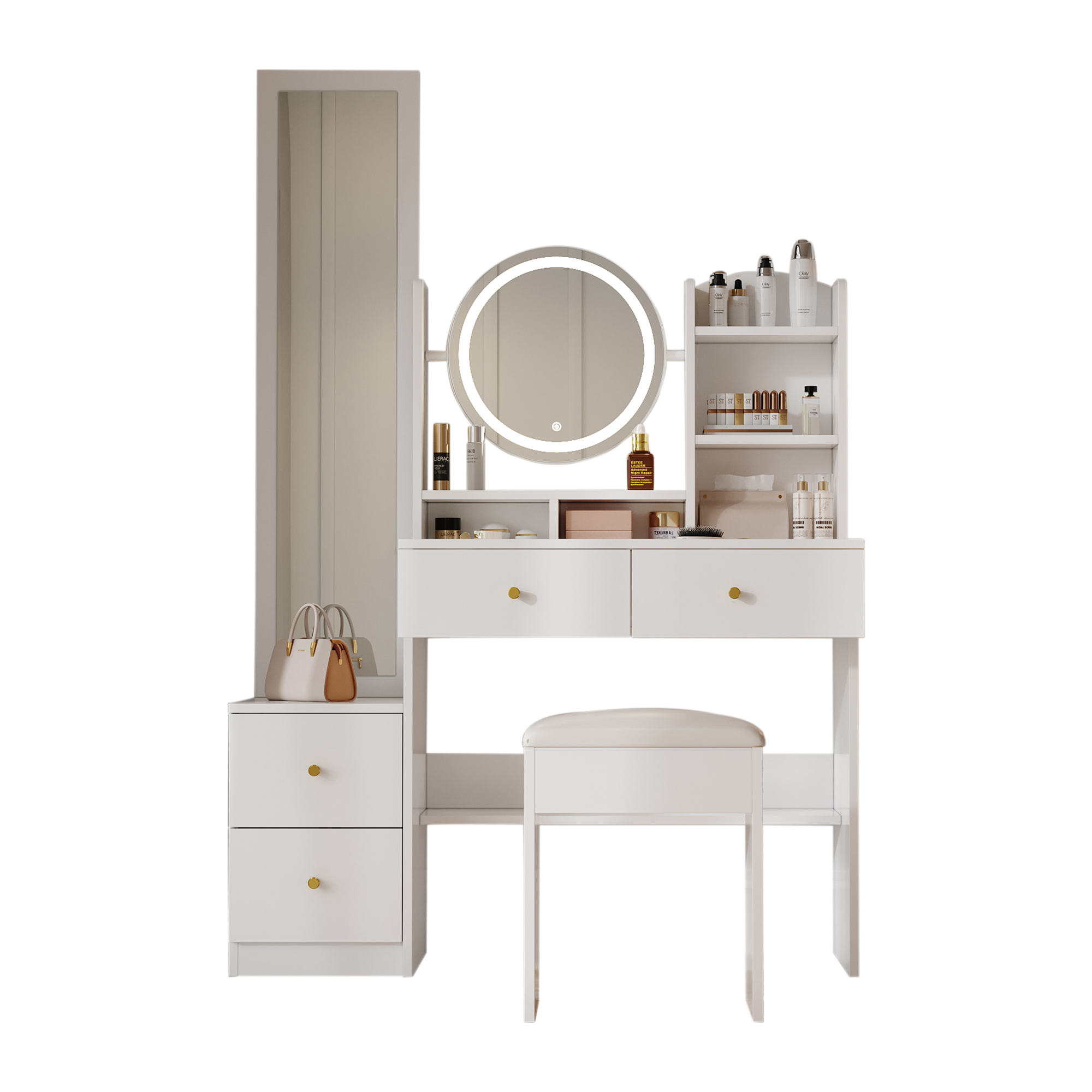 Détail miroir rotatif LED