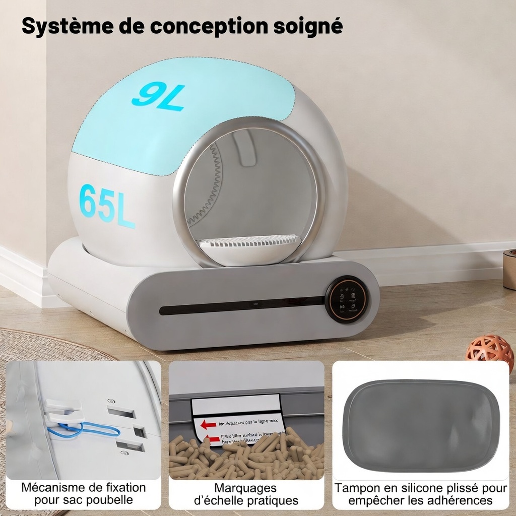 Vue capteur infrarouge et zone entrée chat