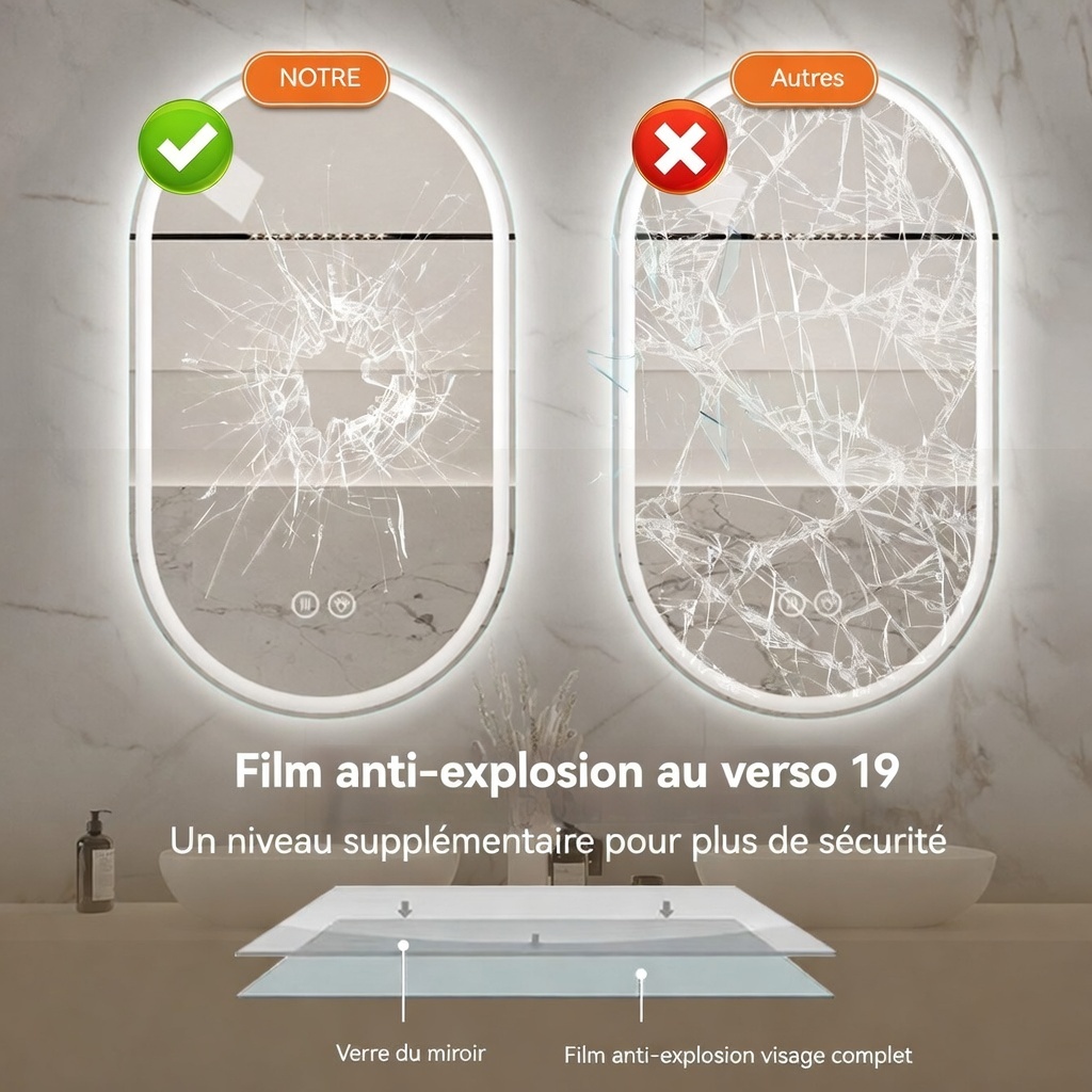 Détail écran tactile et antibuée