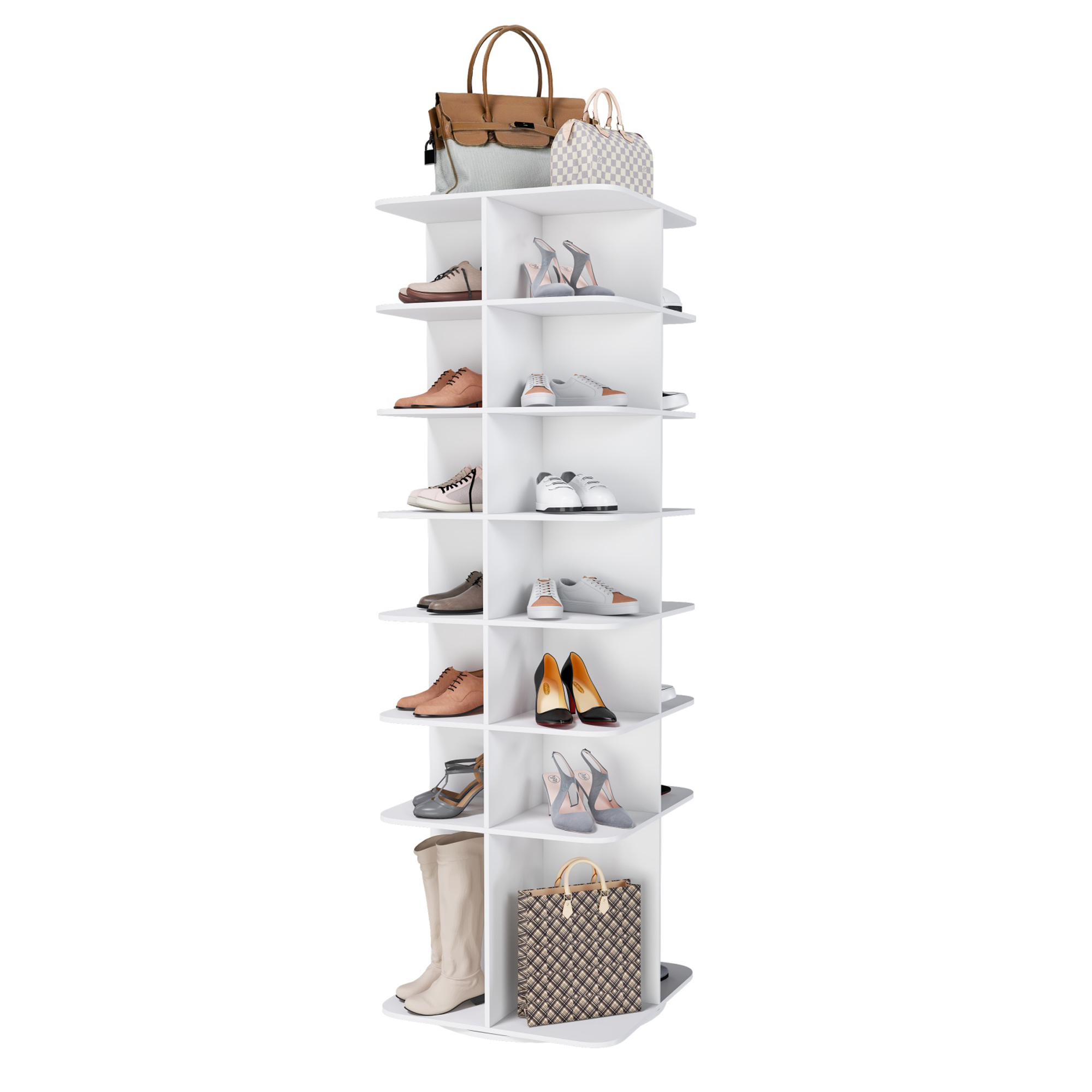 Étagère à chaussures rotative 7 niveaux