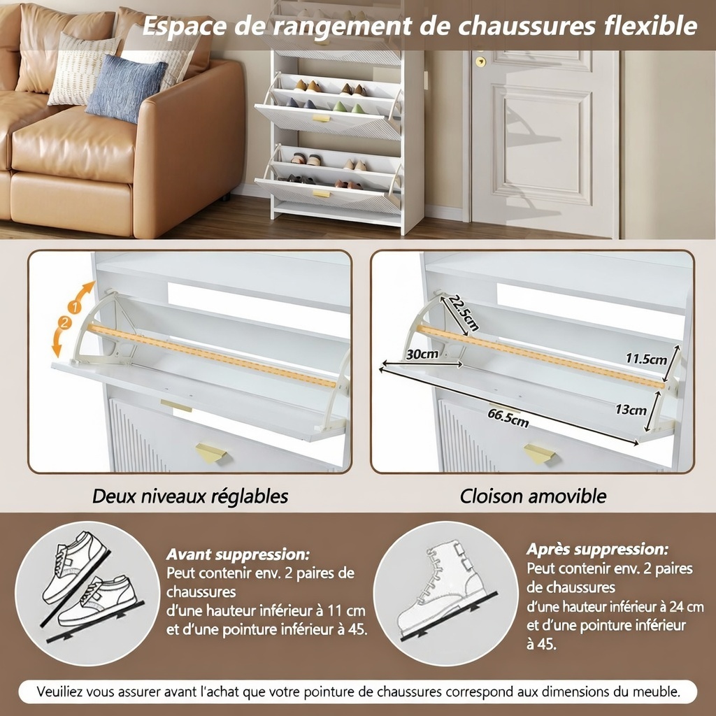 Portes rabattables ouvertes