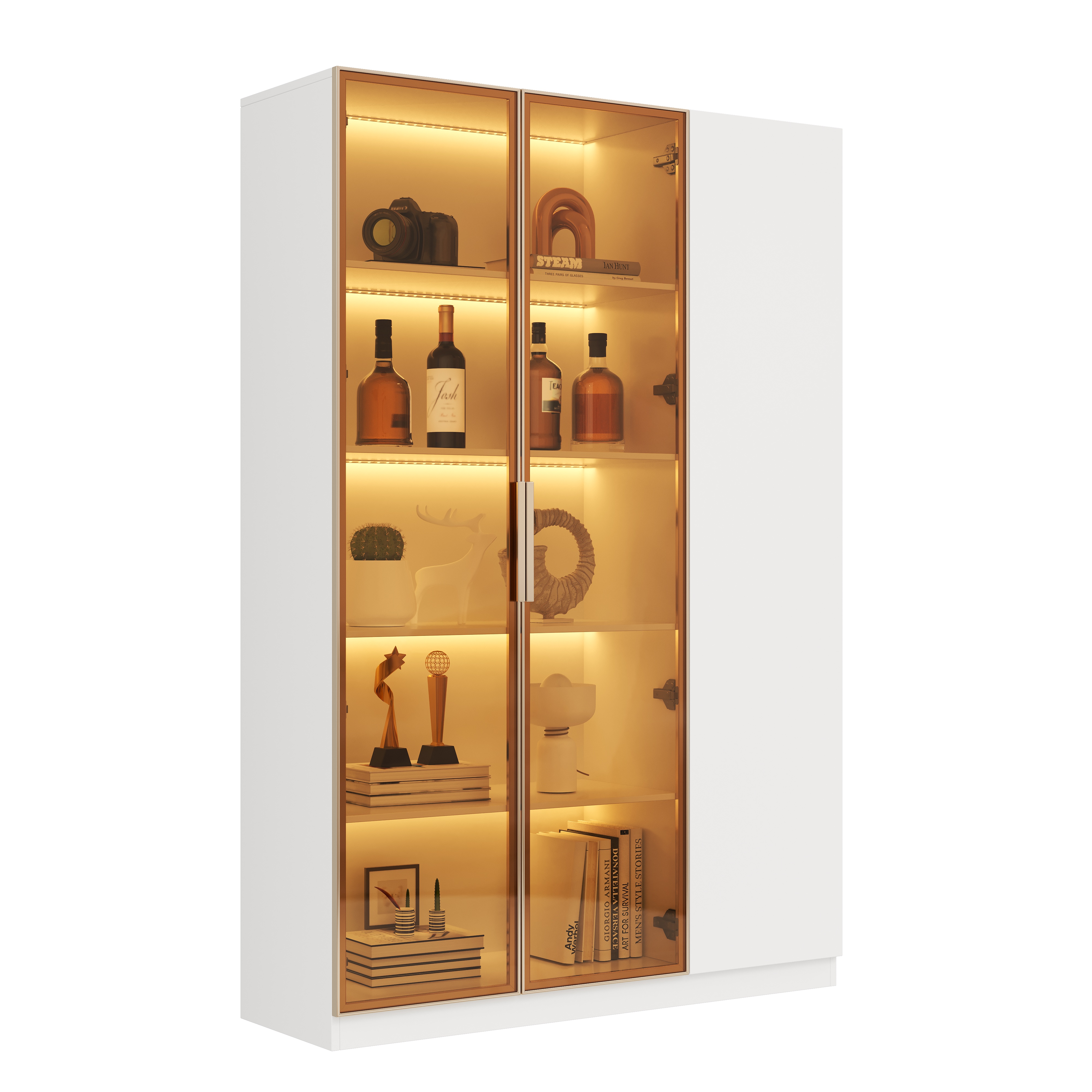Vitrine LINHOO 165cm blanc