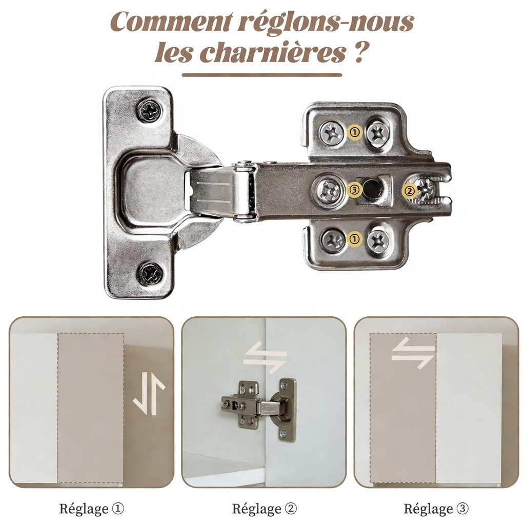 Plateau rabattable extension rangements internes étagères porte