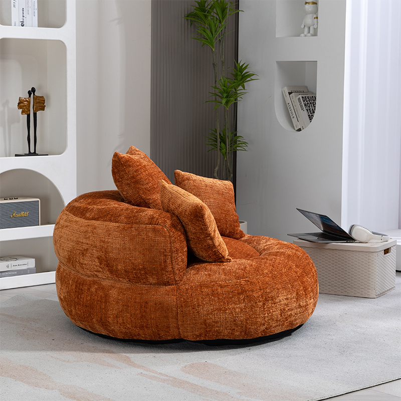 Fauteuil lazy sofa LINHOO orange intérieur chambre