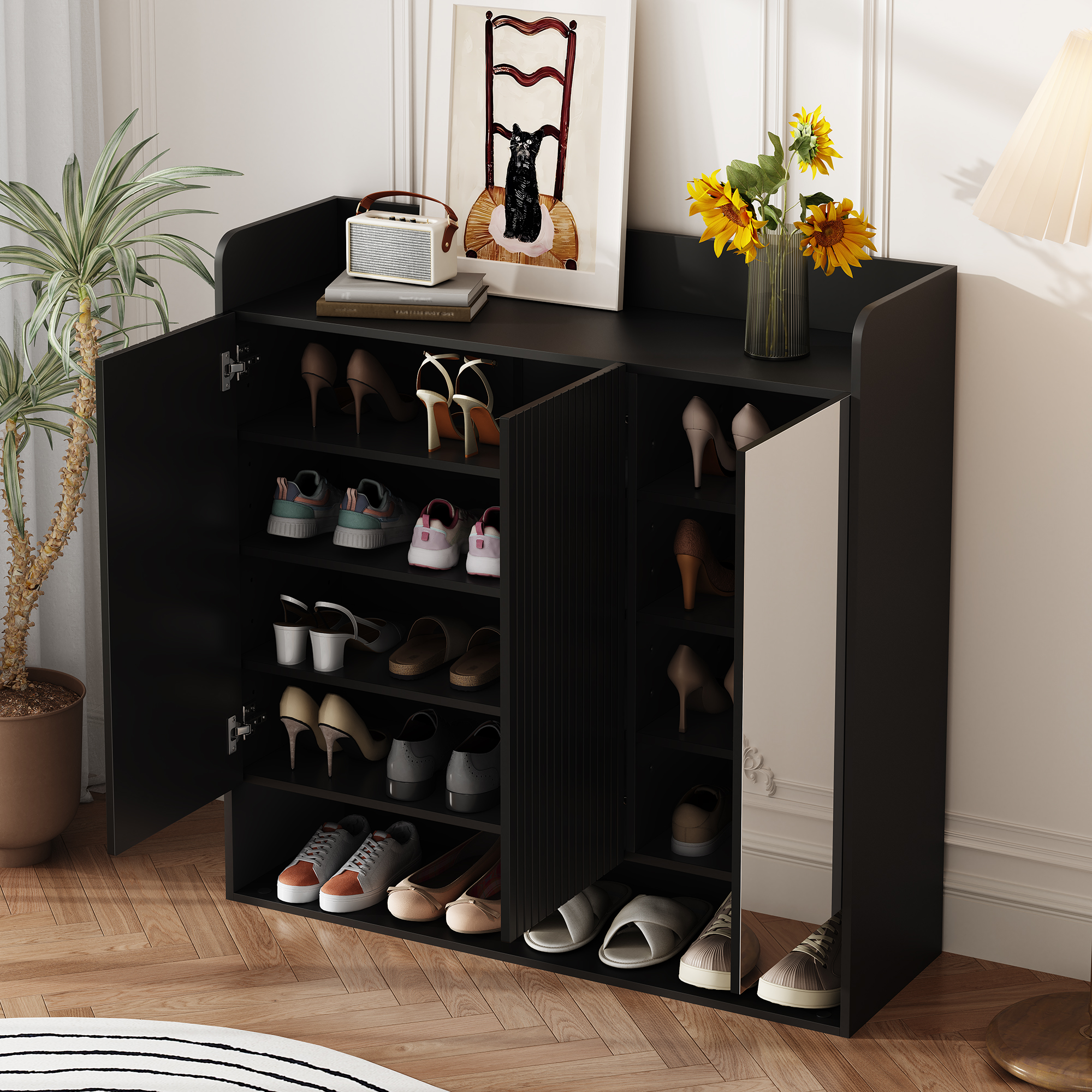Meuble à Chaussures porte ouverte