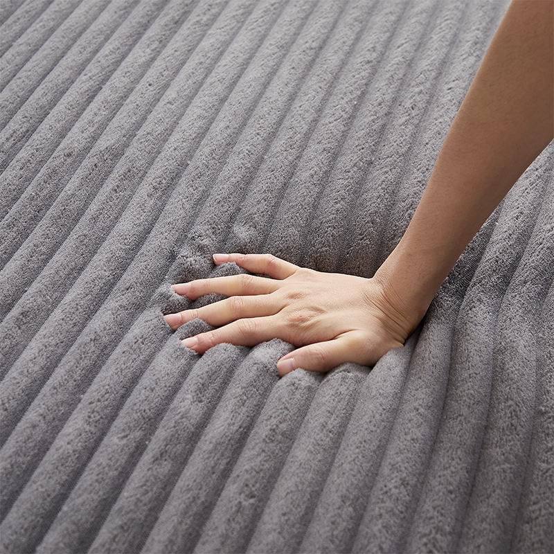 Lit rond déplié en tissu cord