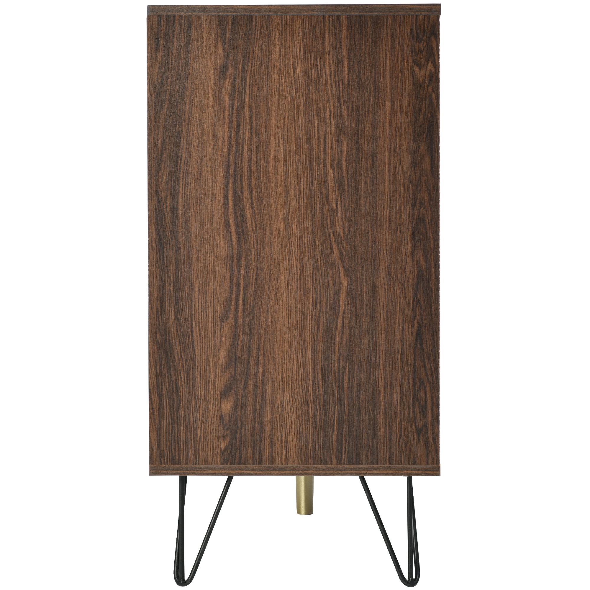 Buffet bois clair vue latérale structure robuste