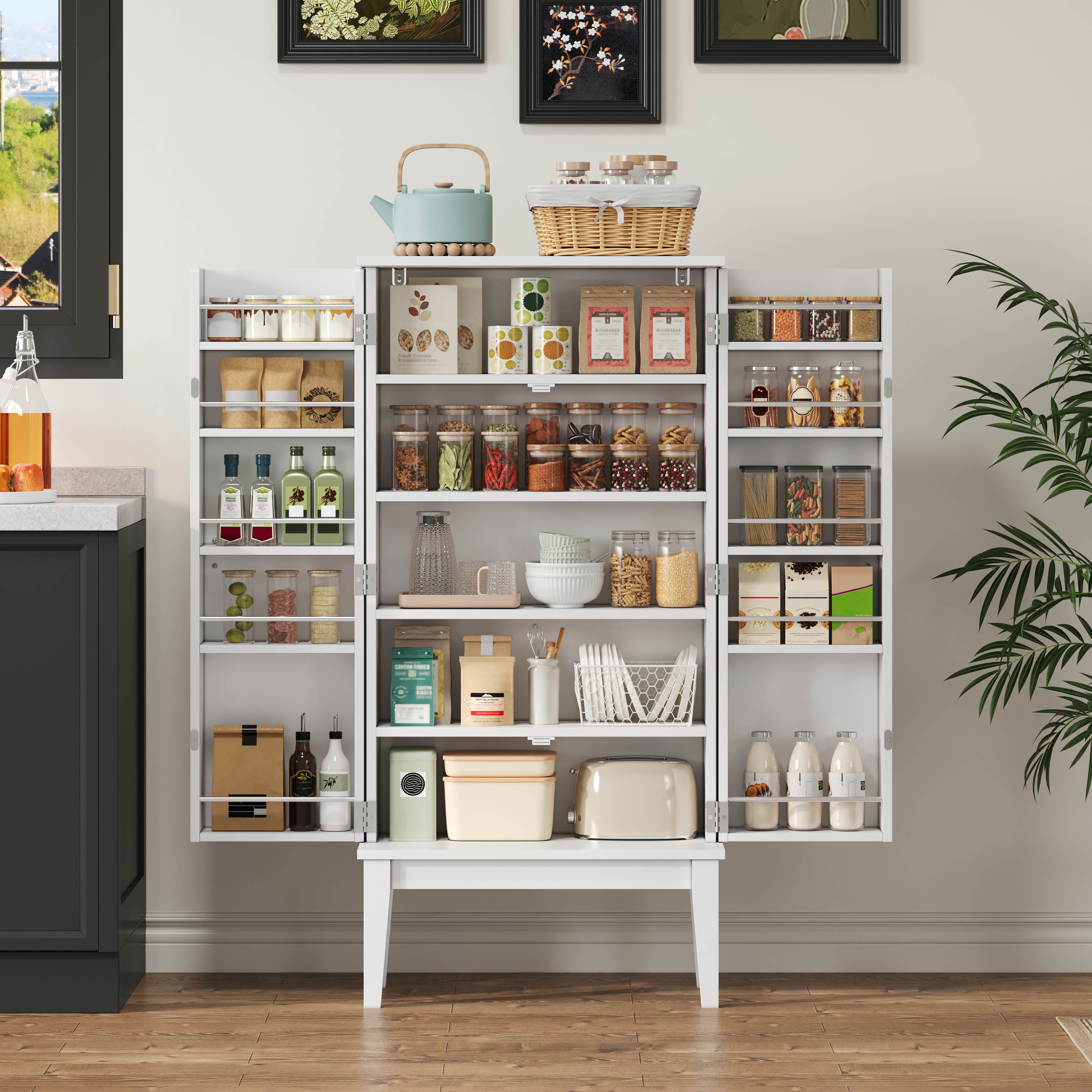 Buffet vintage en situation