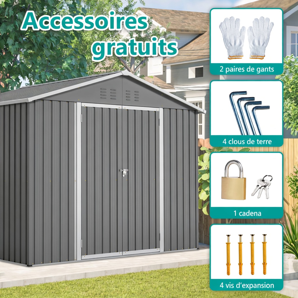 Abri de jardin LINHOO vue intérieure