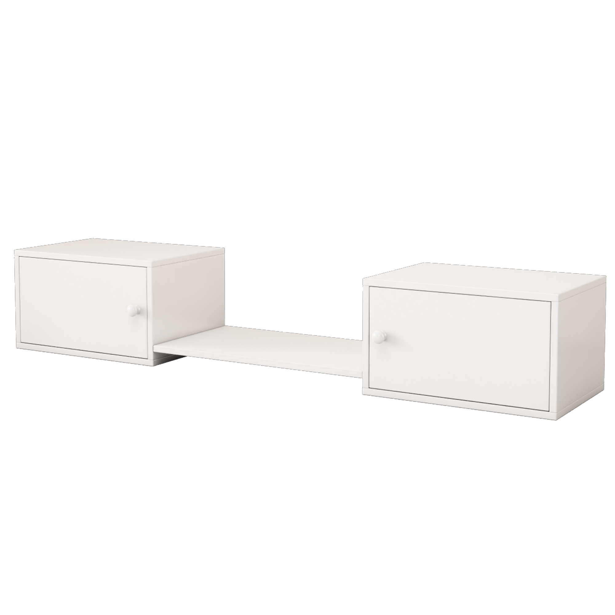 Banc chaussures blanc placé sous lit