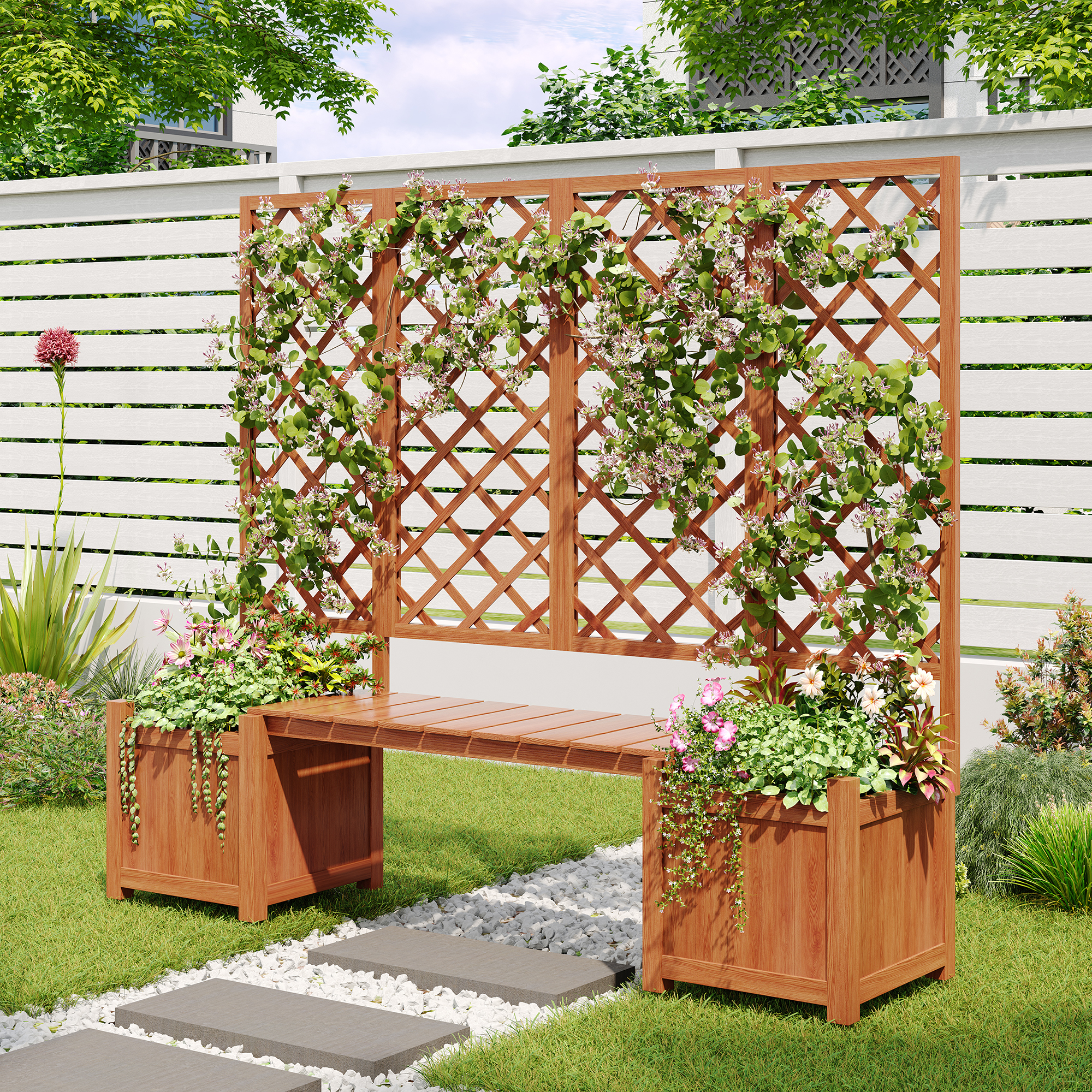 Détail treillis pour plantes grimpantes