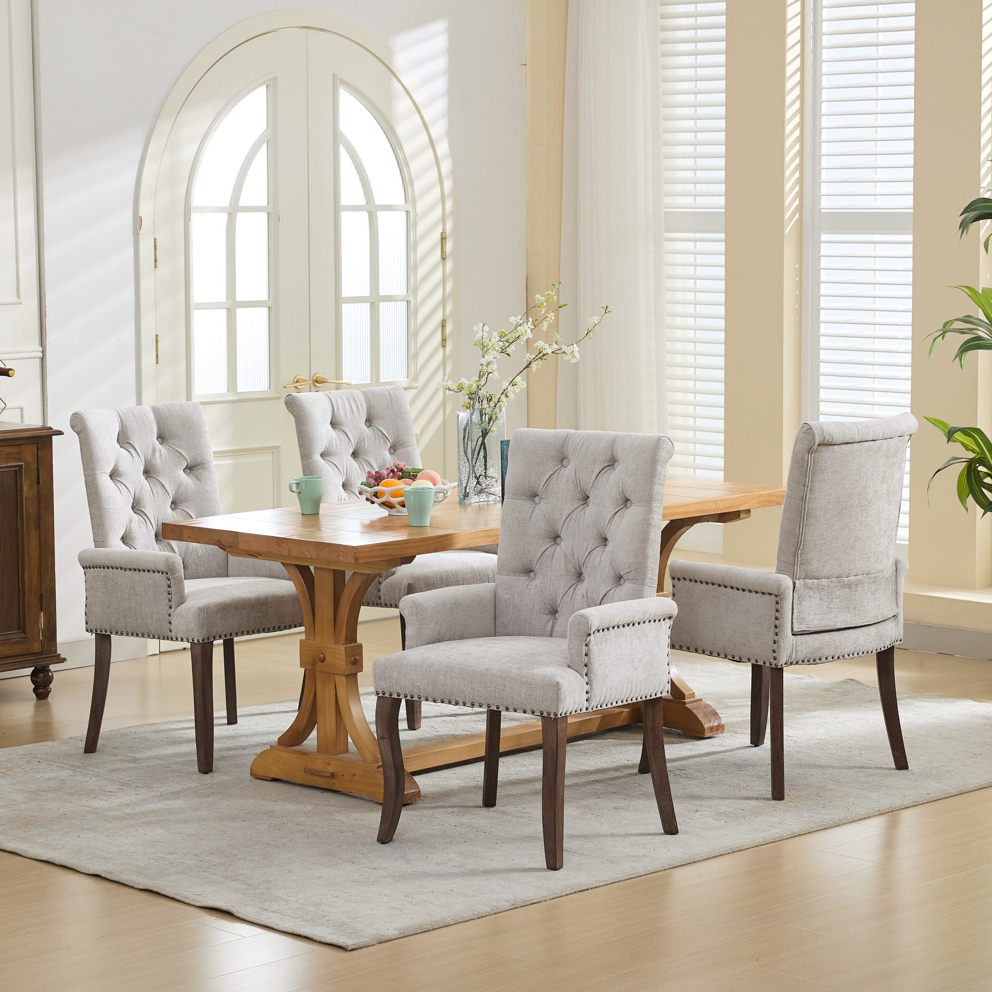 Chaise de salle à manger capitonnée