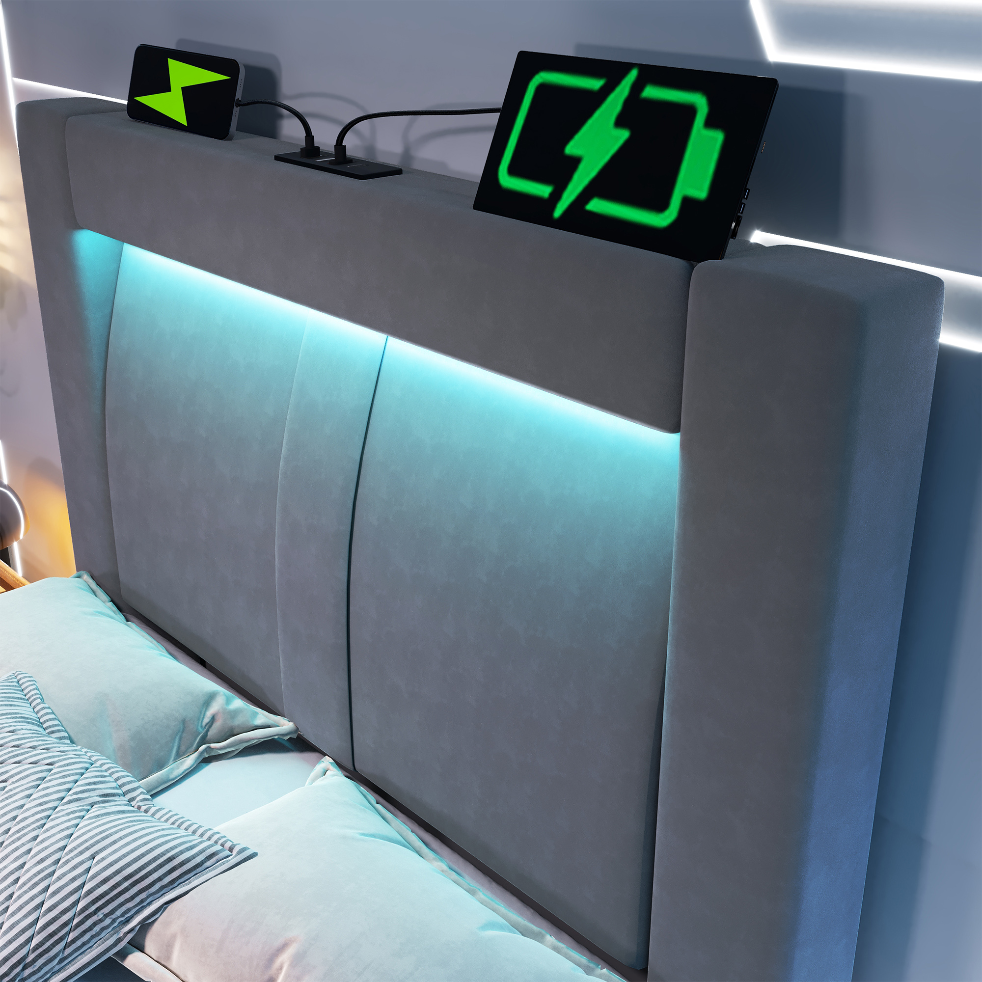 Détail LED et rangement