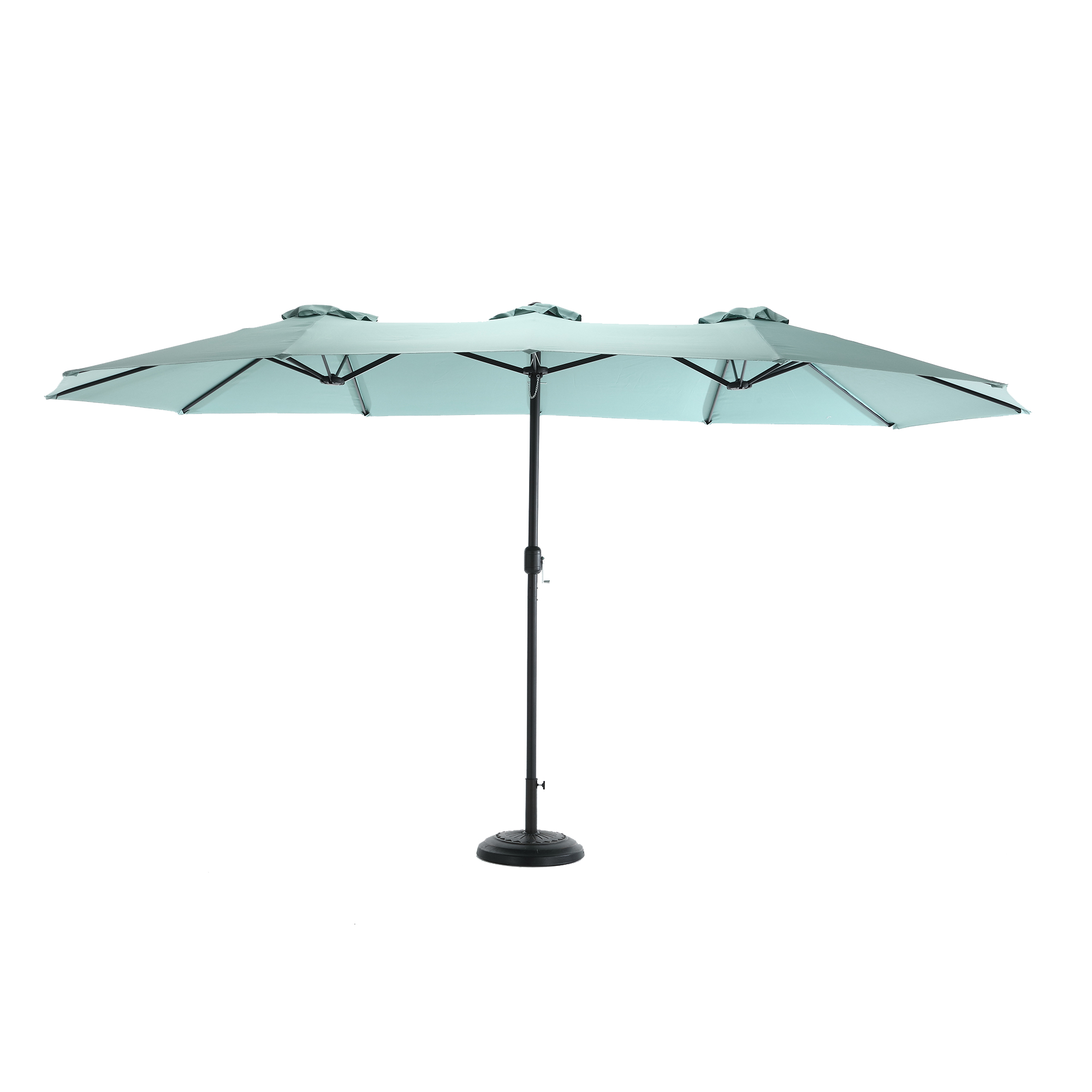Mécanisme manivelle et ouverture parasol rectangulaire