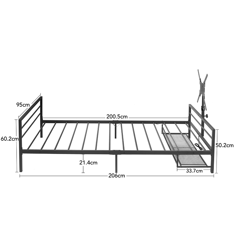 Détail support réglable pour moniteur