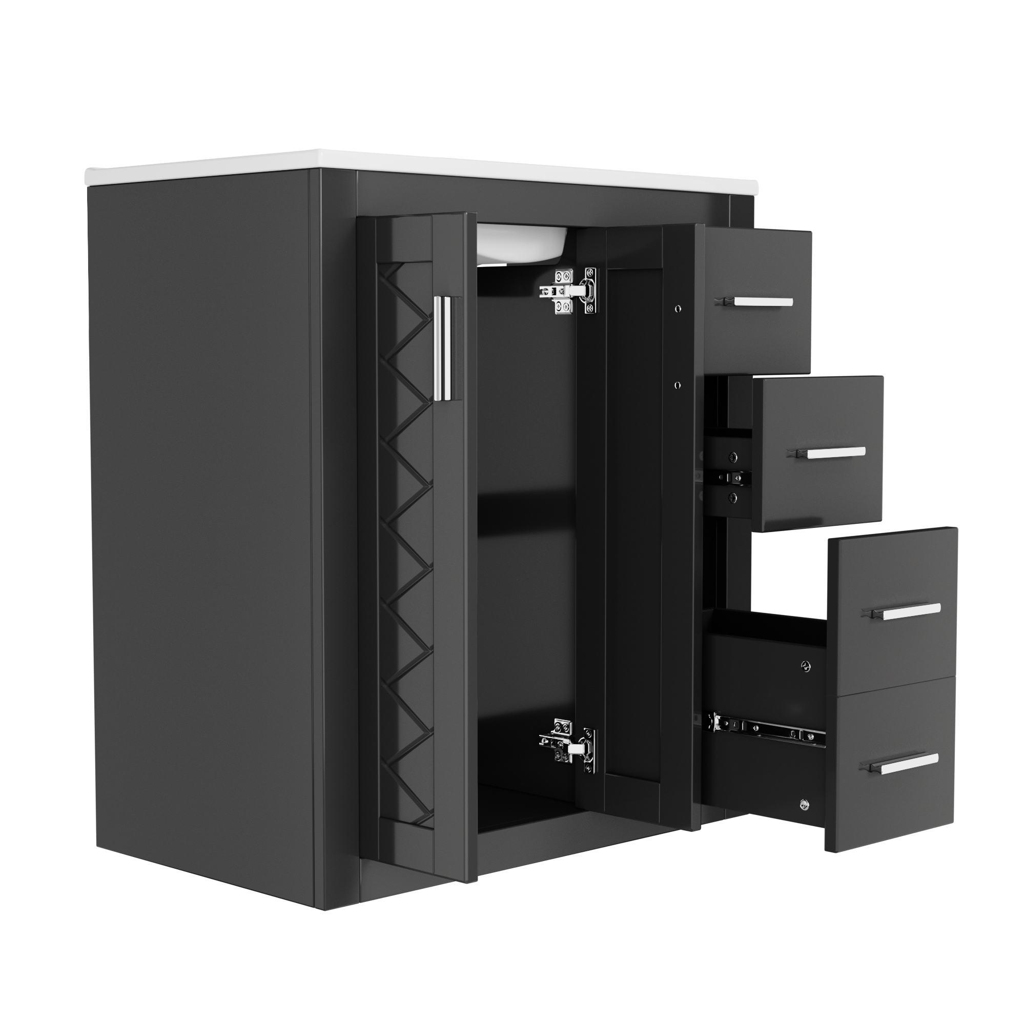 Meuble vasque LINHOO noir