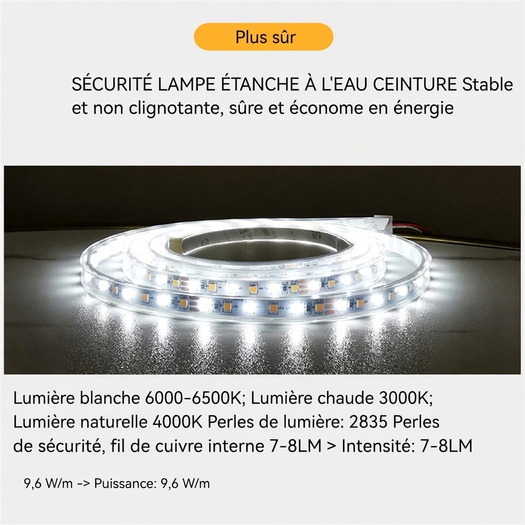 Contrôle tactile 3 températures et luminosité