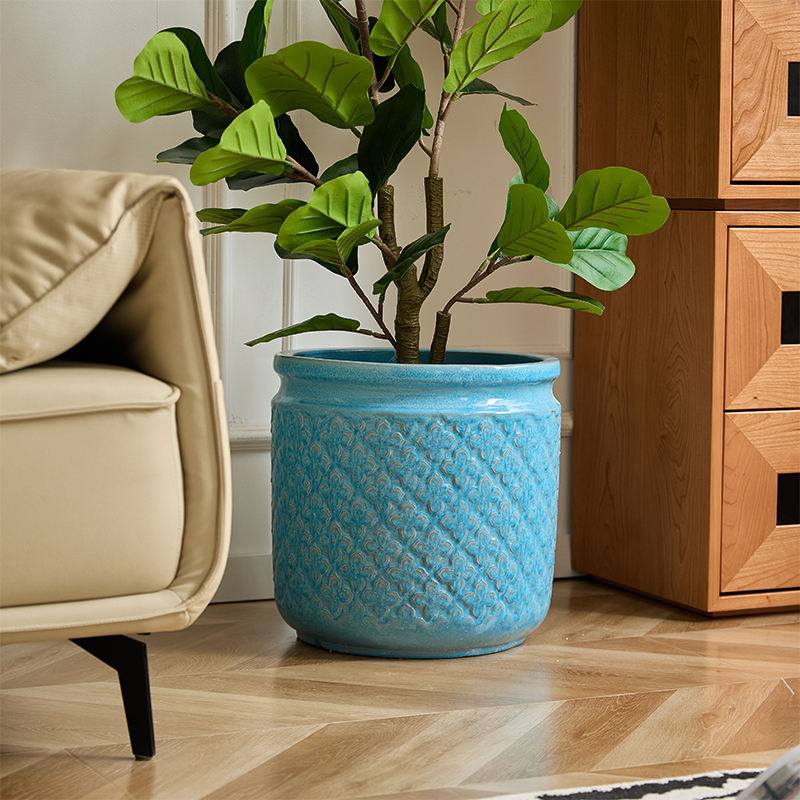 Set pots bleu complet