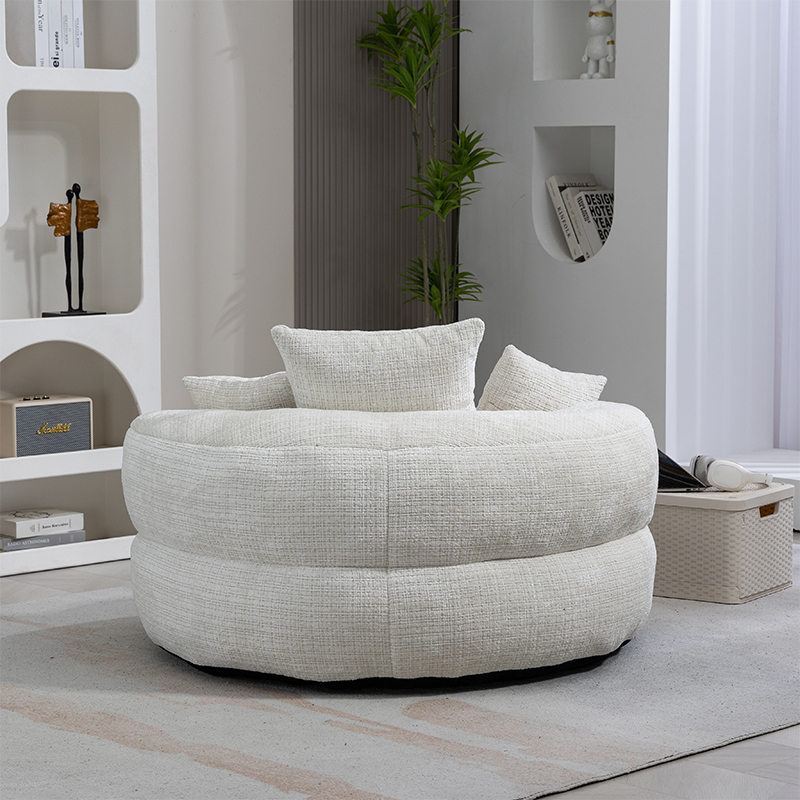 Texture chenille beige douce
