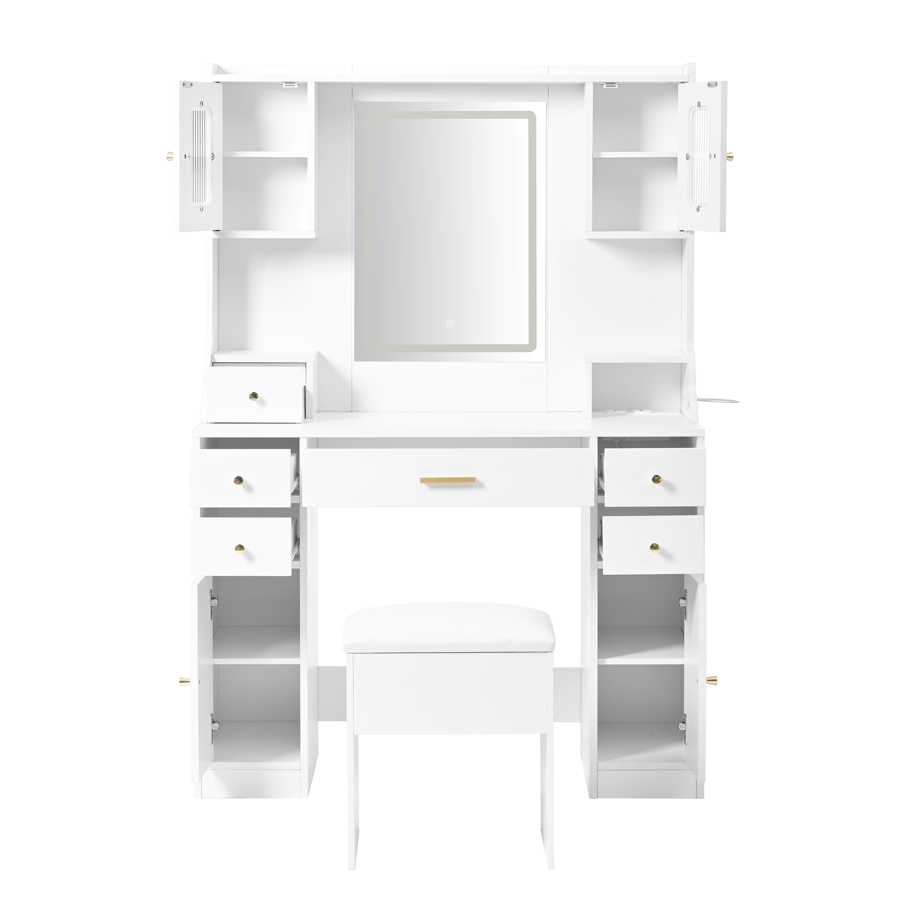 Coiffeuse vue rangement