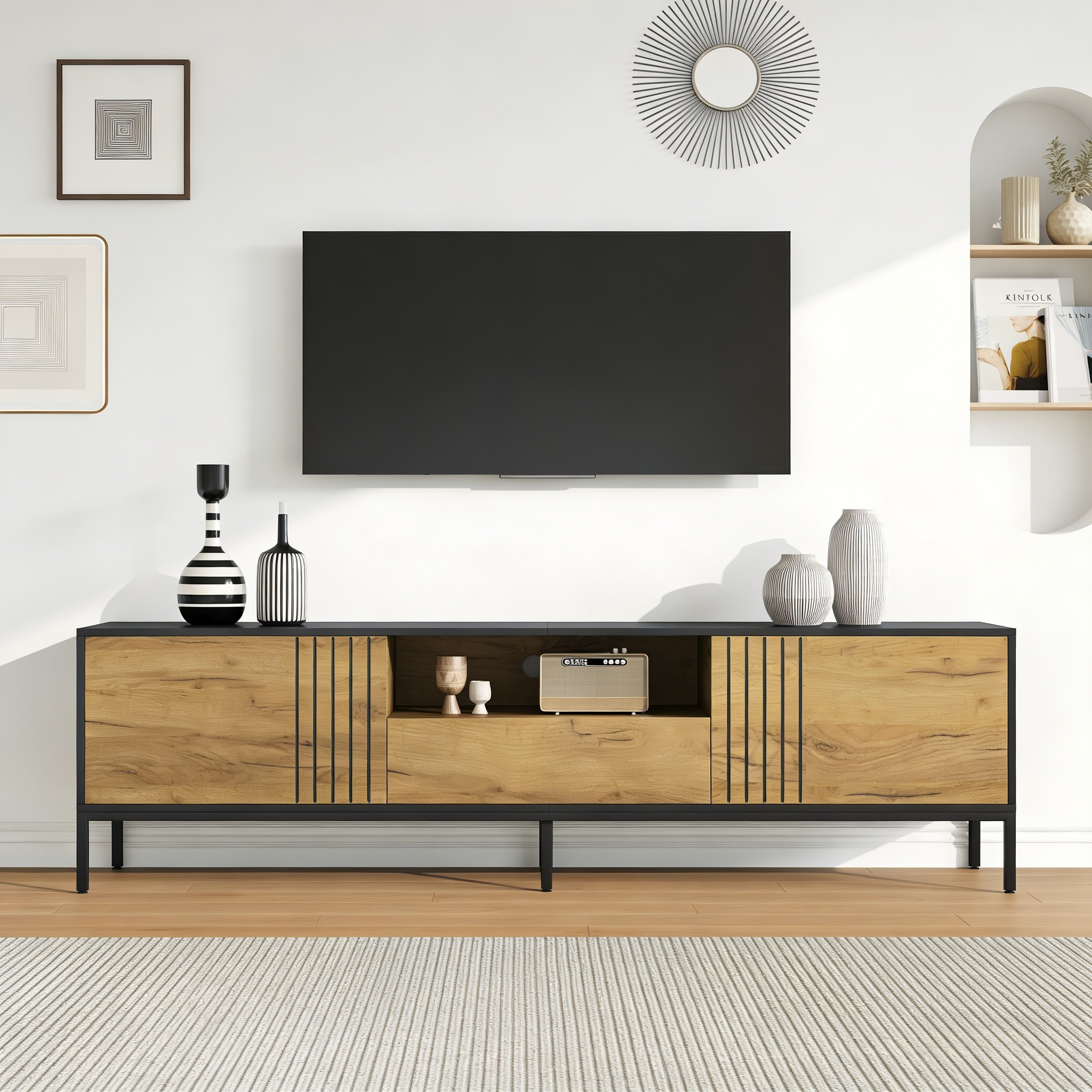 Meuble TV bas avec rangement
