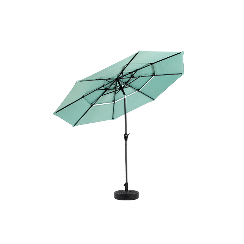 Détail inclinaison et manivelle parasol rectangulaire