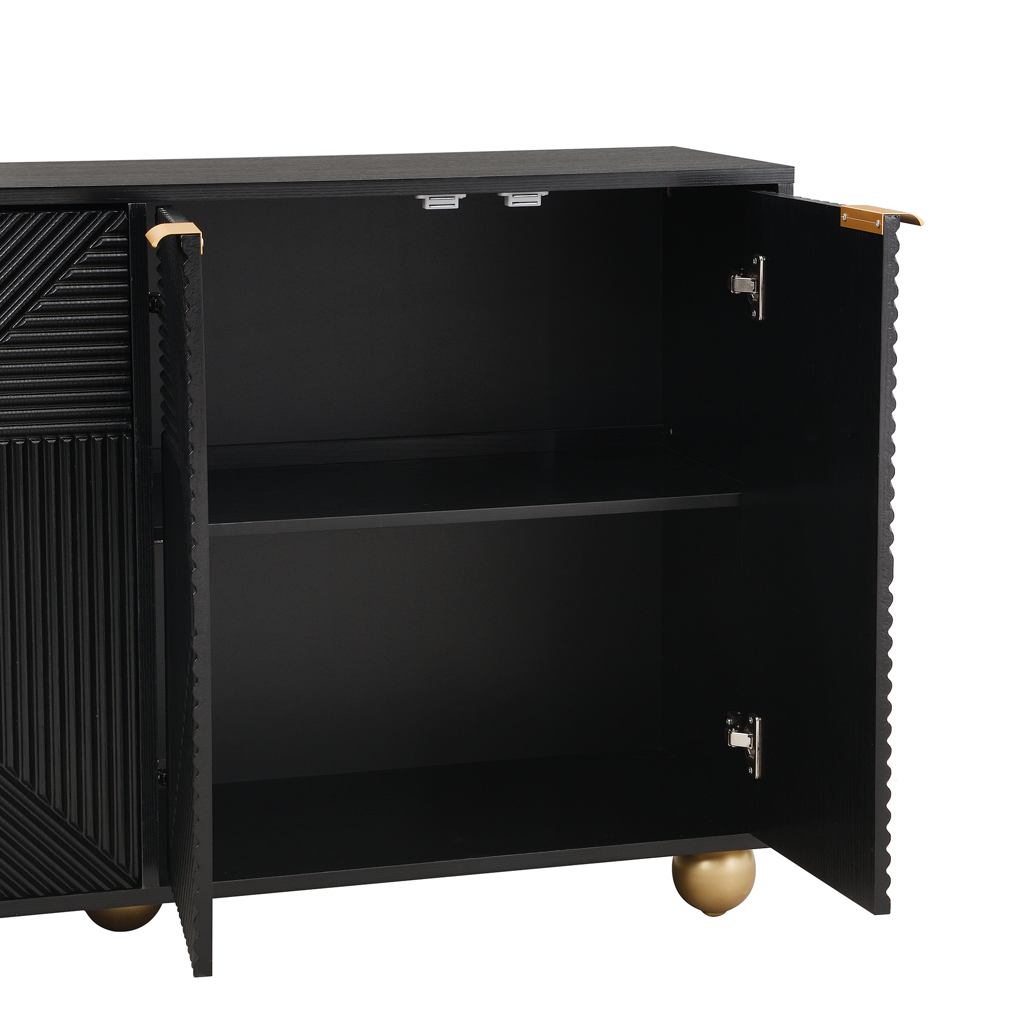 Sideboard installé en salon rangement vaisselle déco