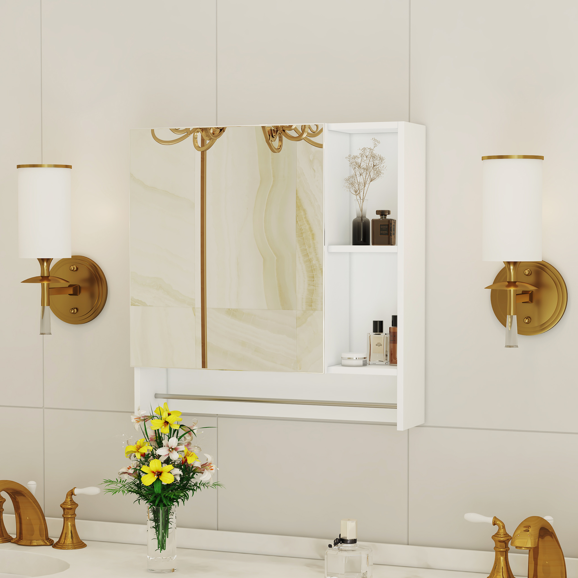 Meuble de Salle de Bain avec Miroir
