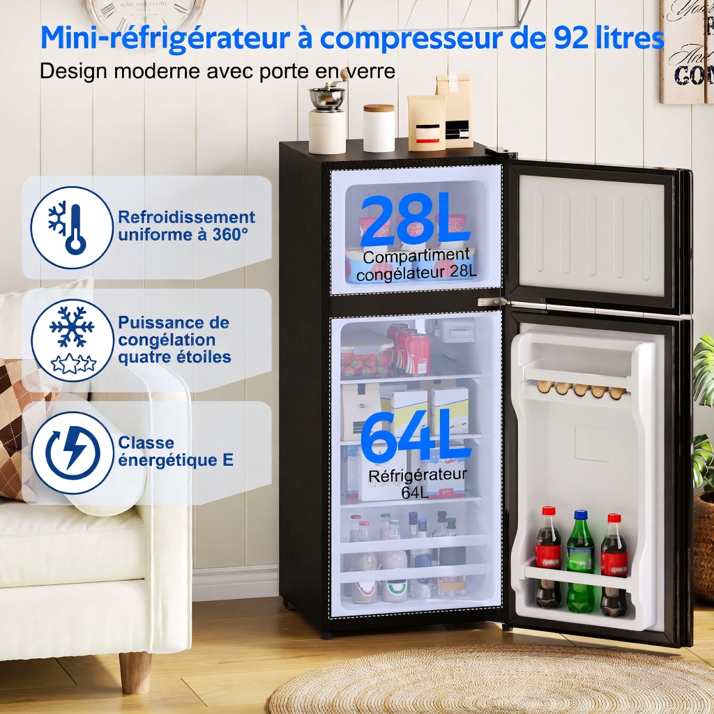 Mini réfrigérateur LINHOO intérieur