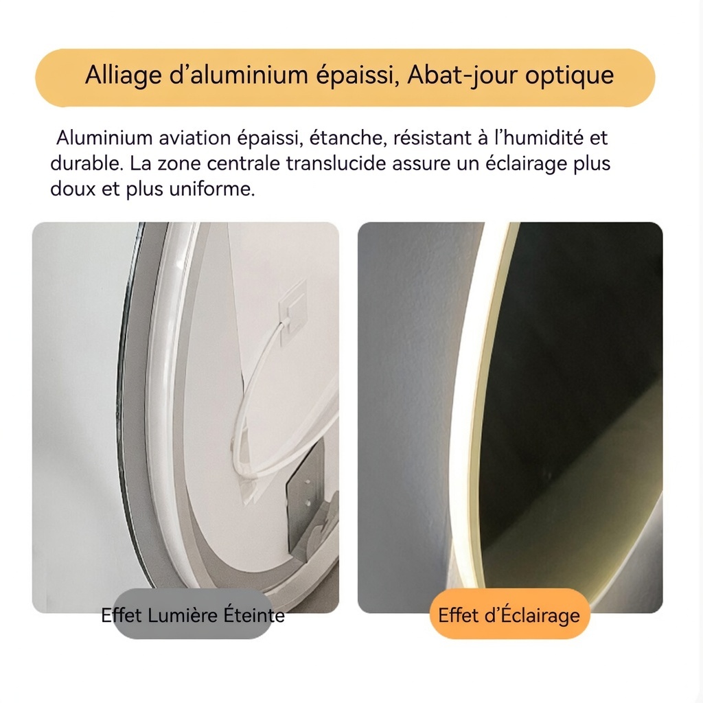 Verre sécurit et LED longue durée