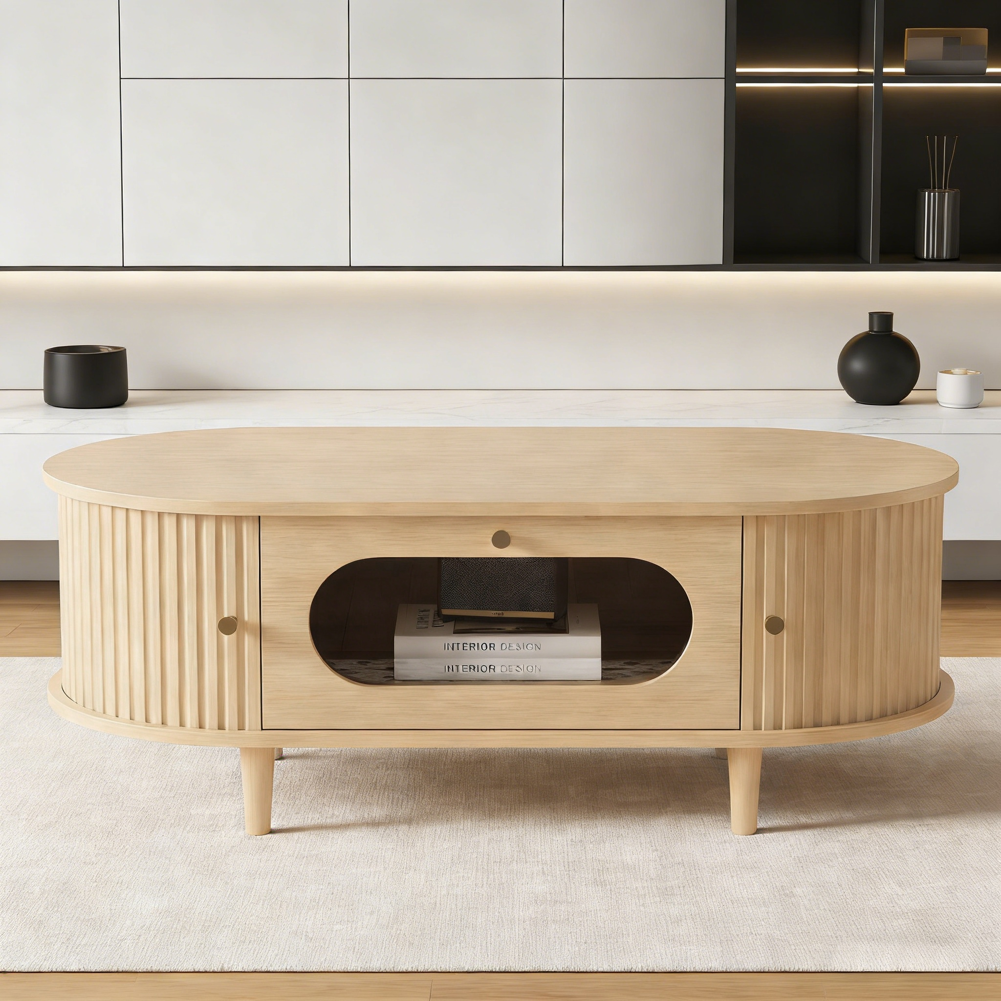 Table basse ovale bois LINHOO