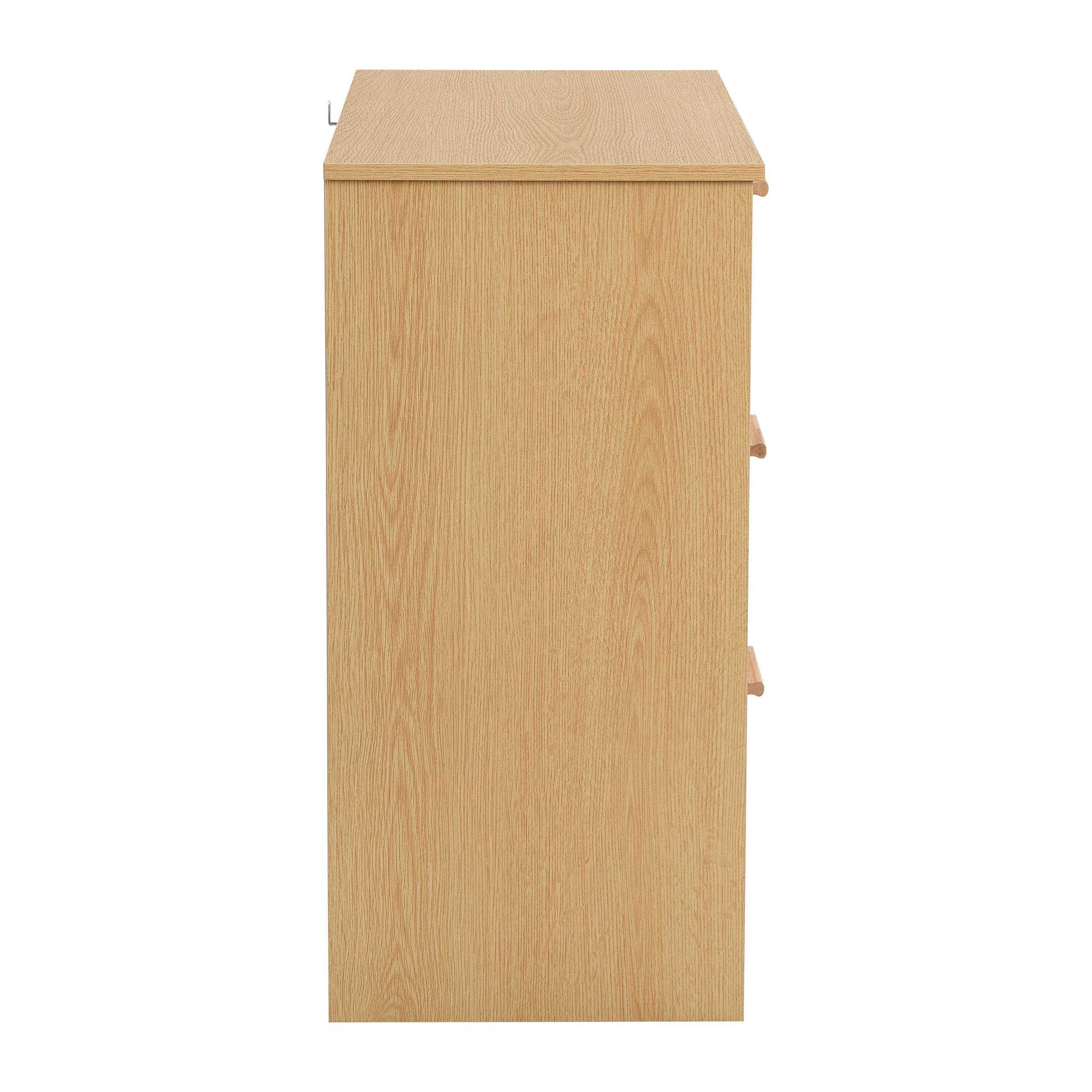Poignées bois massif et anti-basculement intégré commode