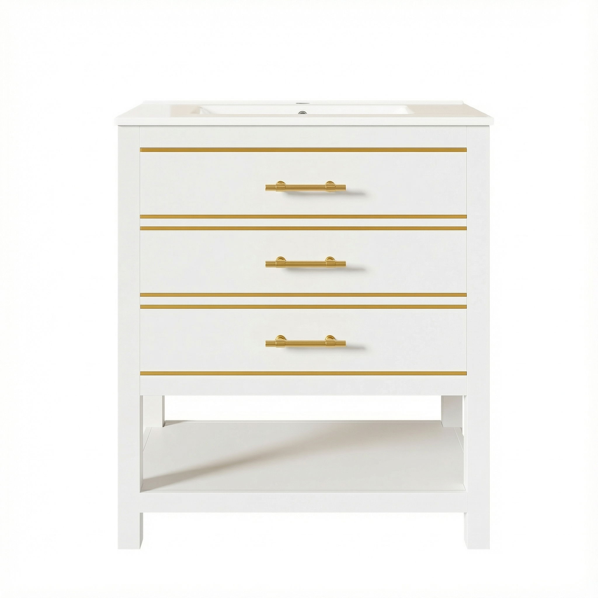 Meuble vasque blanc luxe complet