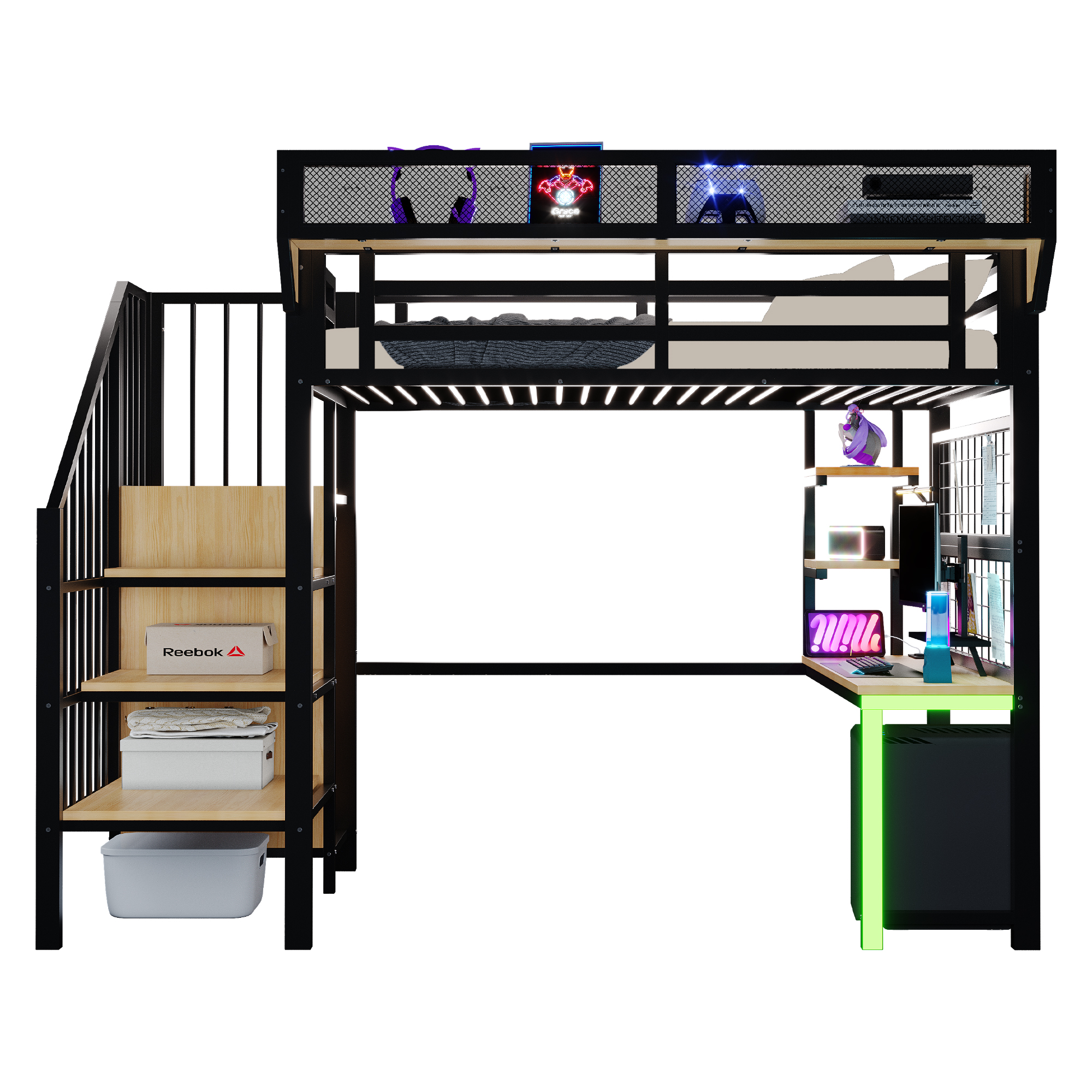 Lit Mezzanine avec échelle