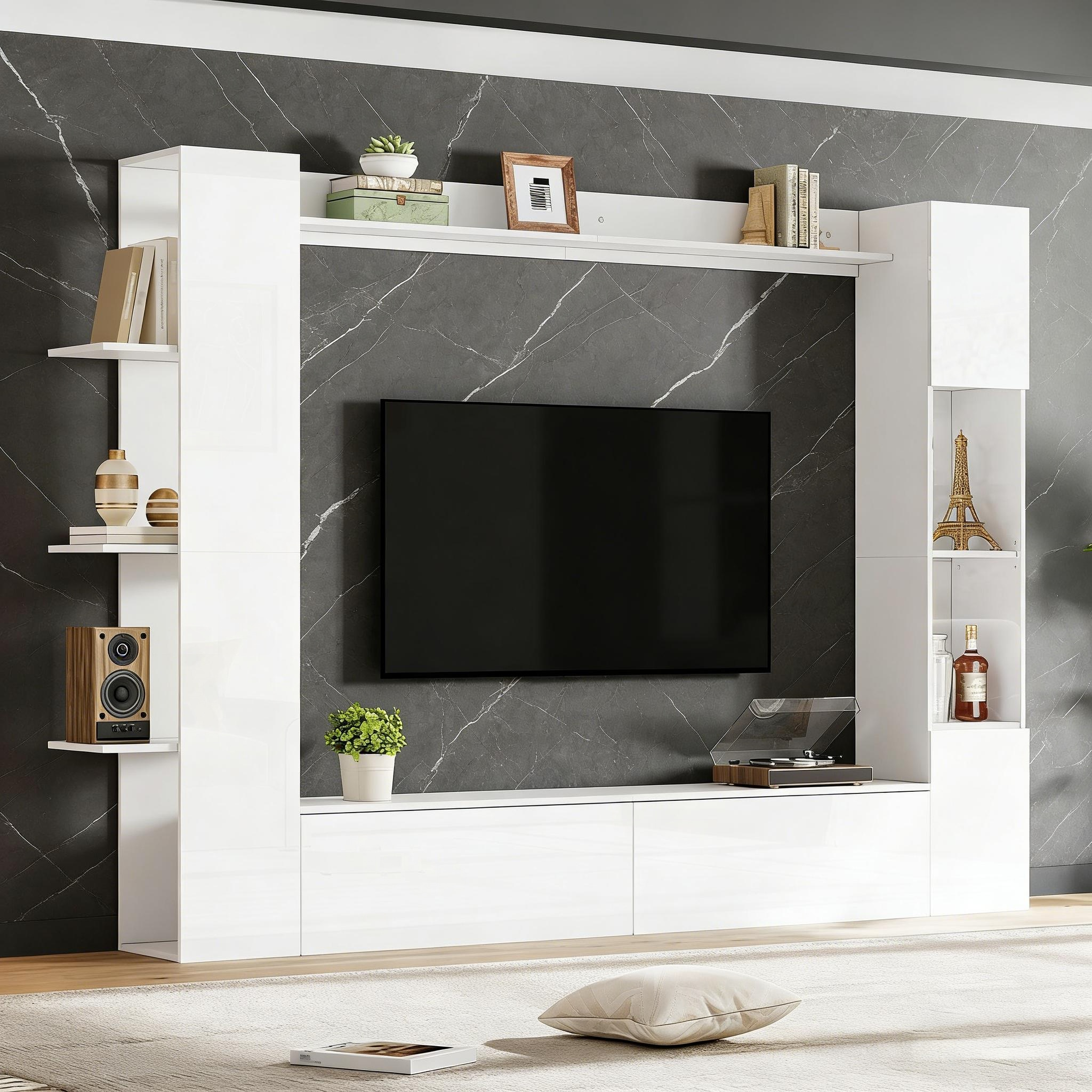Ensemble Meuble TV 4 Pièces Blanc
