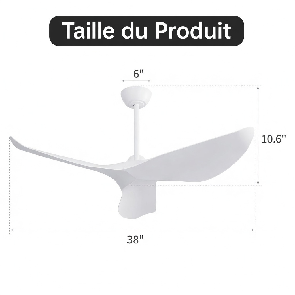 Ventilateur installé en chambre ou salon intérieur/extérieur