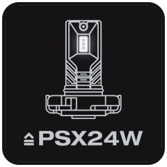 Ultra compact LED replacement for conventional PSX24W fog lamps as socket solution