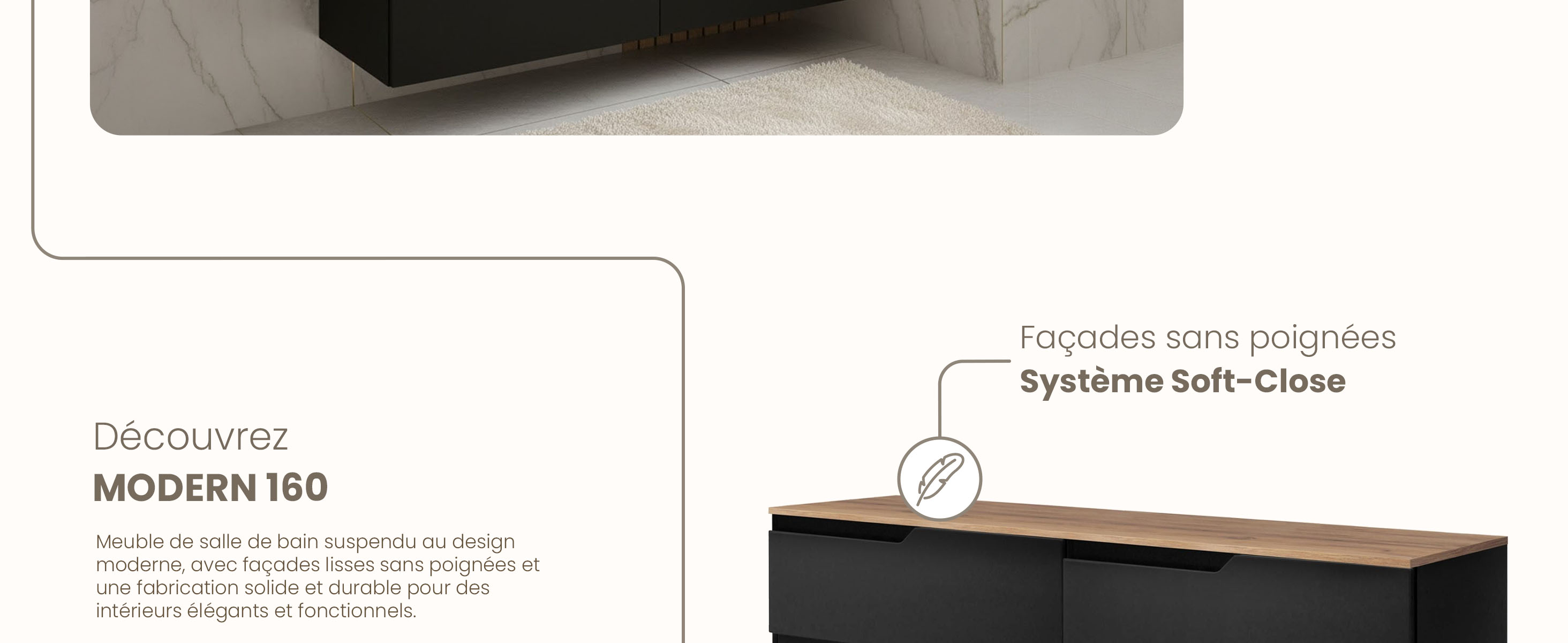 RODAN, meuble de salle de bain, armoire moderne, meuble sous vasque, meuble sous lavabo